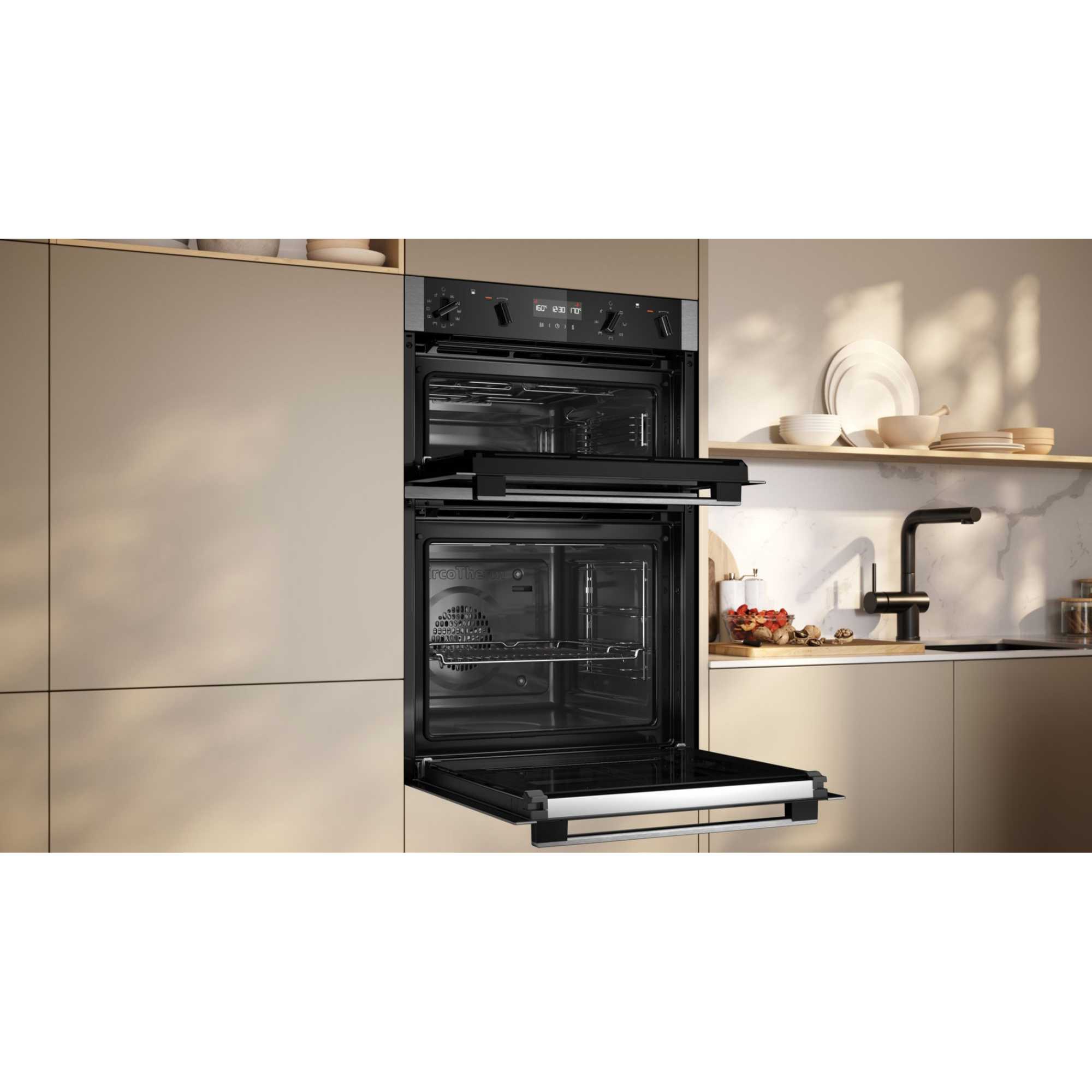 U2ACH7AG7B N 50 Built-In Double Oven with Pyrolytic & EasyClean - Graphite
