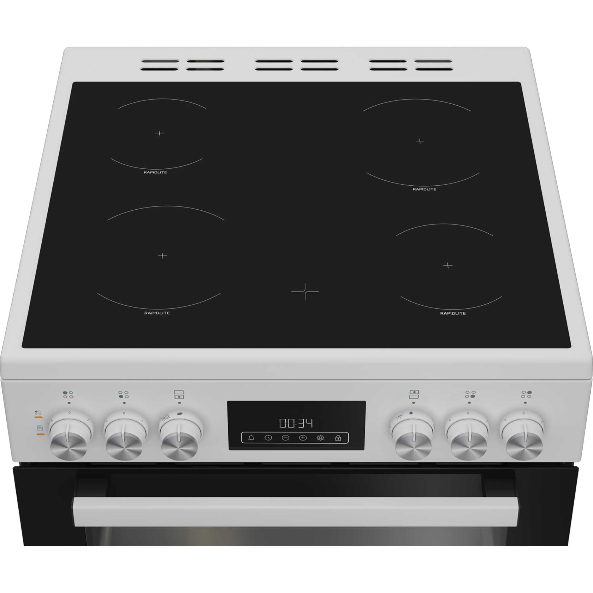 HKRN651W 60cm Freestanding Electric Double Oven Cooker
