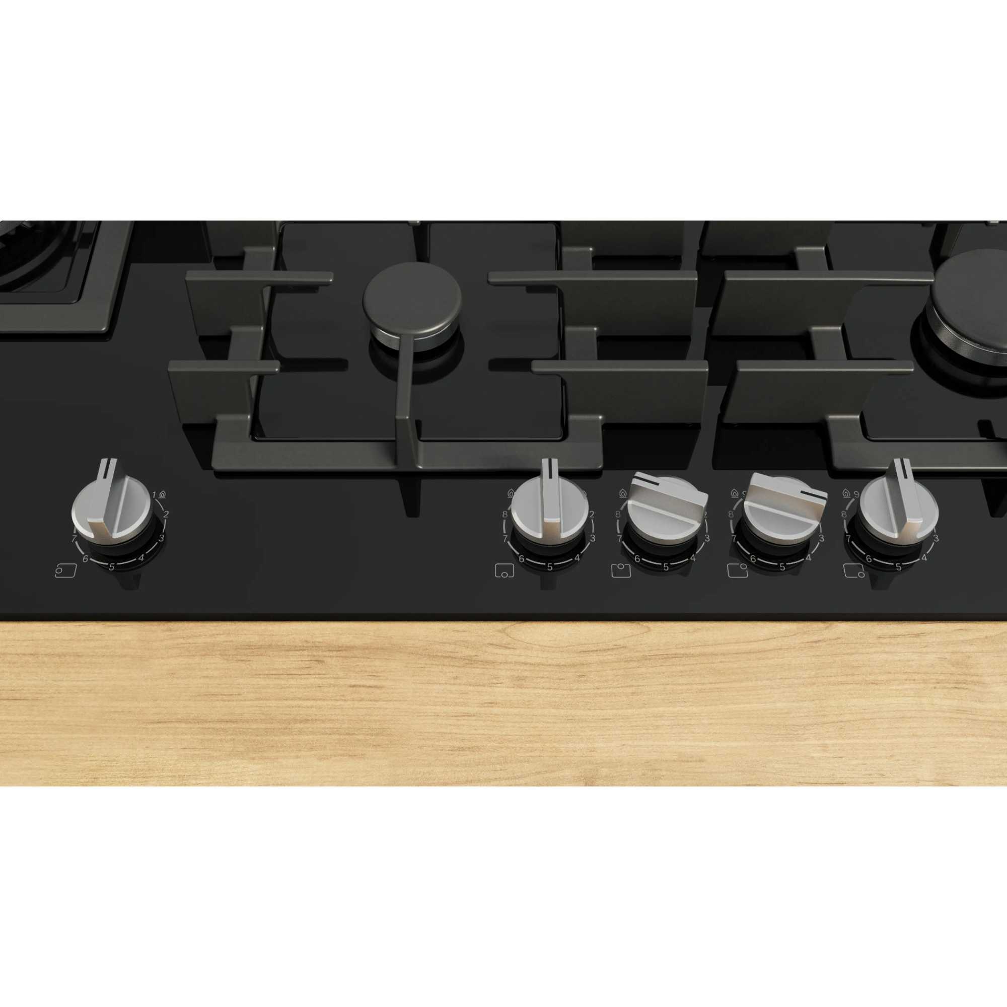 Serie 6 PPM9A6I40 hob Black Built-in 90 cm Gas 5 zone