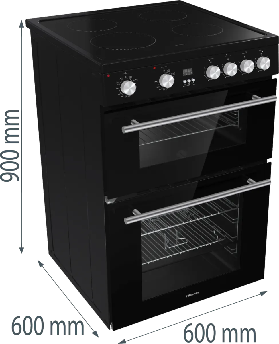 HDE3211BBUK Electric Cooker with Ceramic Hob - Black