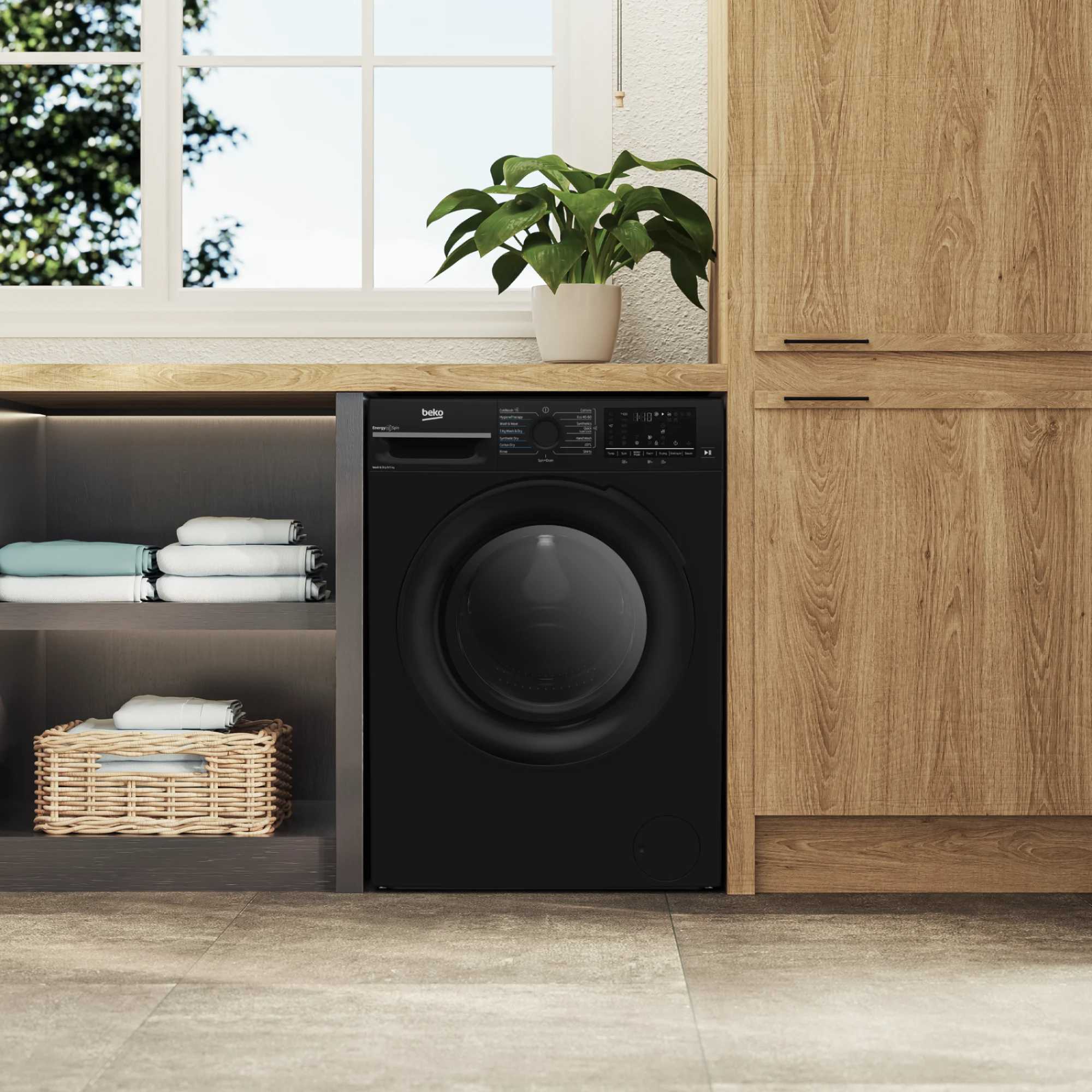 BM3DT68342B 8kg Wash 5kg Dry Washer Dryer with EnergySpin - Black