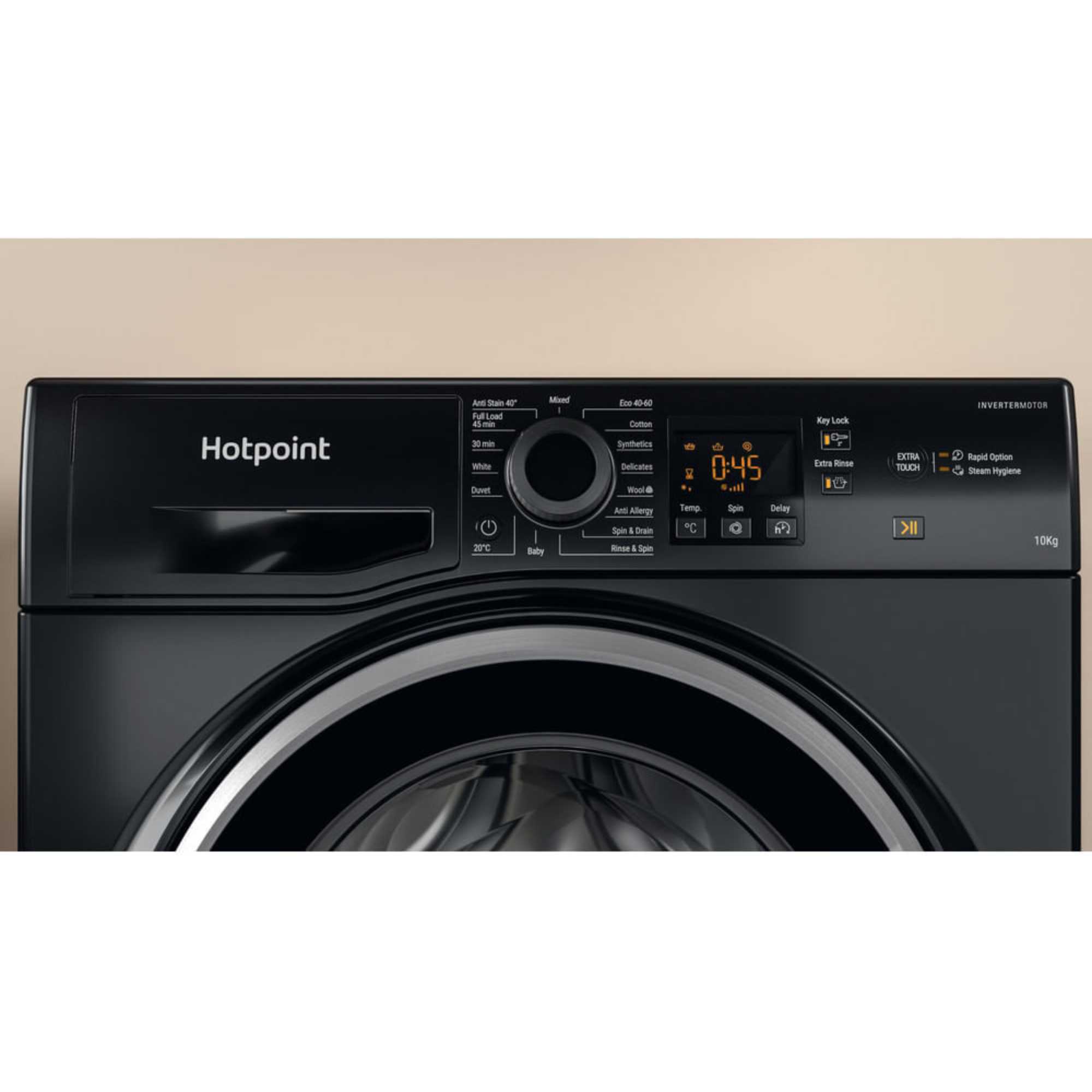 Anti-Stain 10kg 1400rpm Washing Machine - NSWM 1046 BS UK