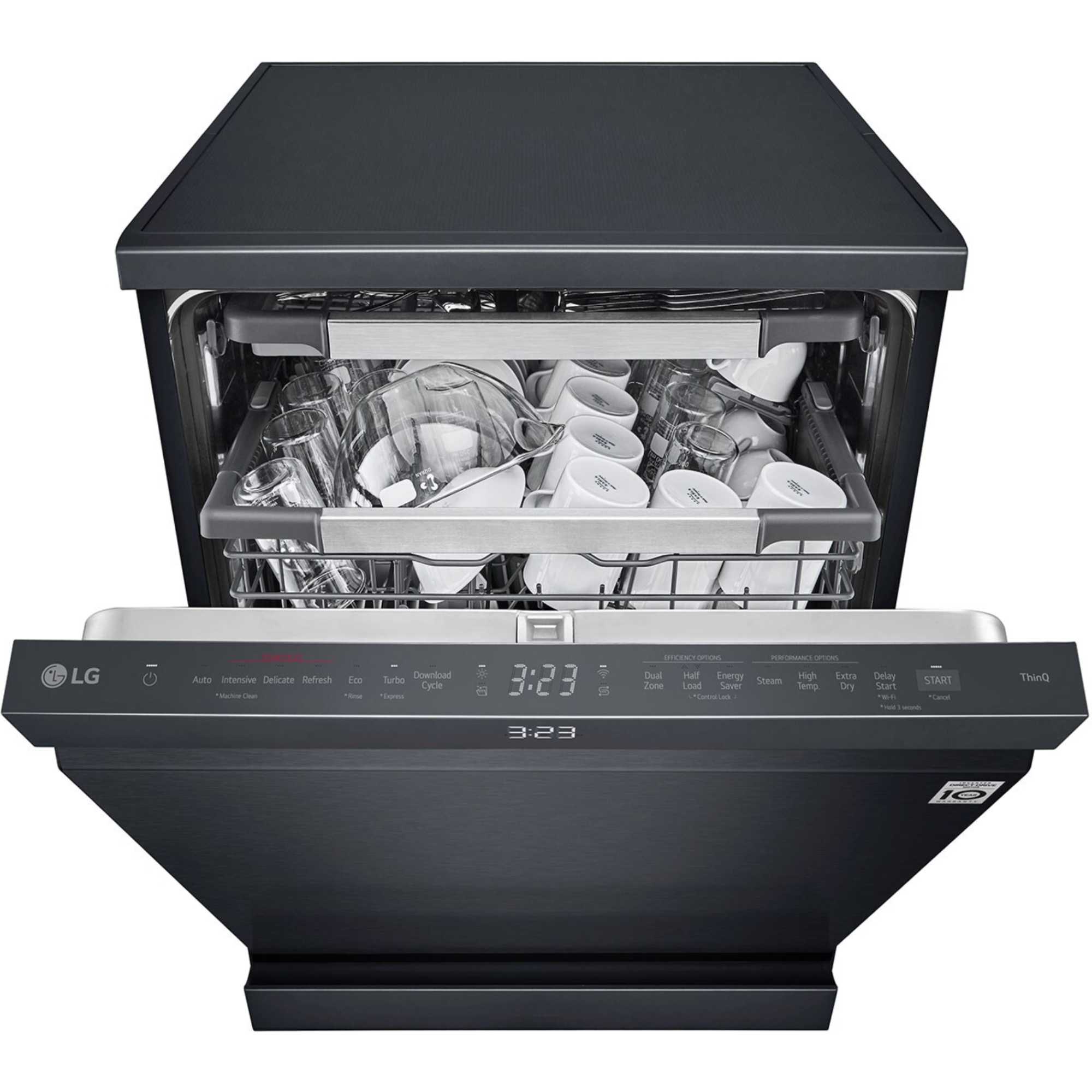 DF587HMS 14 Place Settings TrueSteam Dishwasher - Matte Black