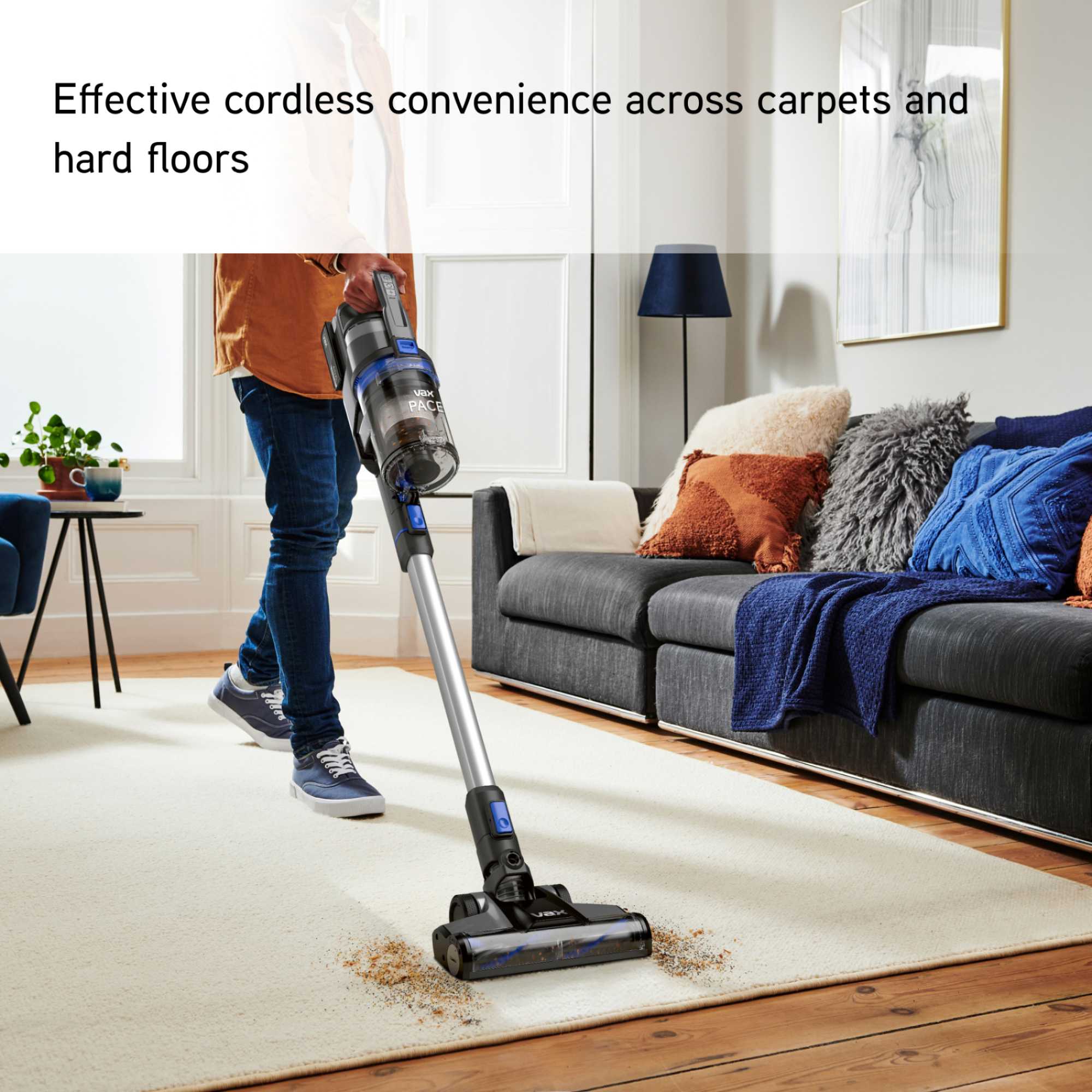 CLSV-PAKS Pace Cordless Vacuum Cleaner - Graphite/Blue