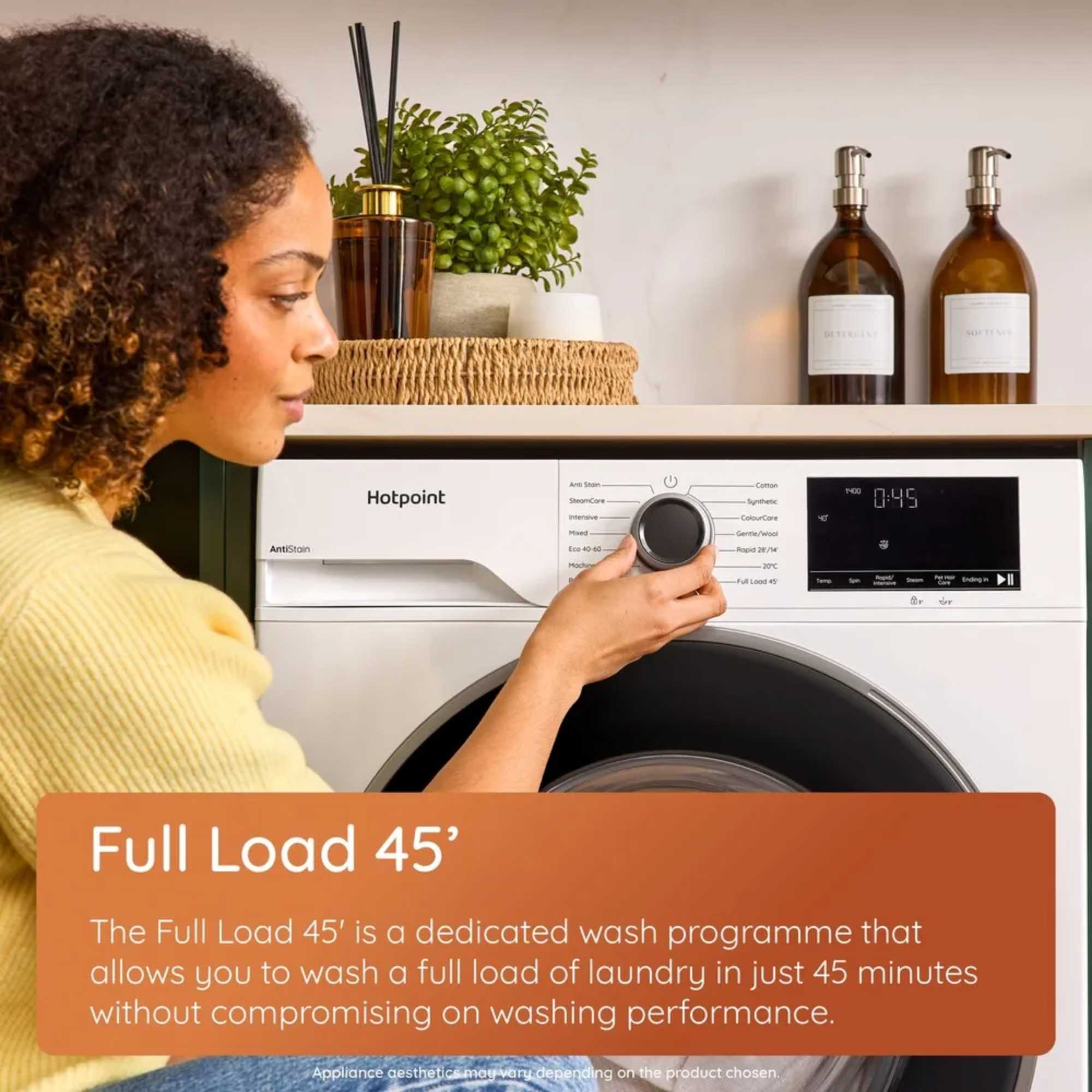 H101ANTISTAINUK AntiStain 10kg Washing Machine with SteamCare - White