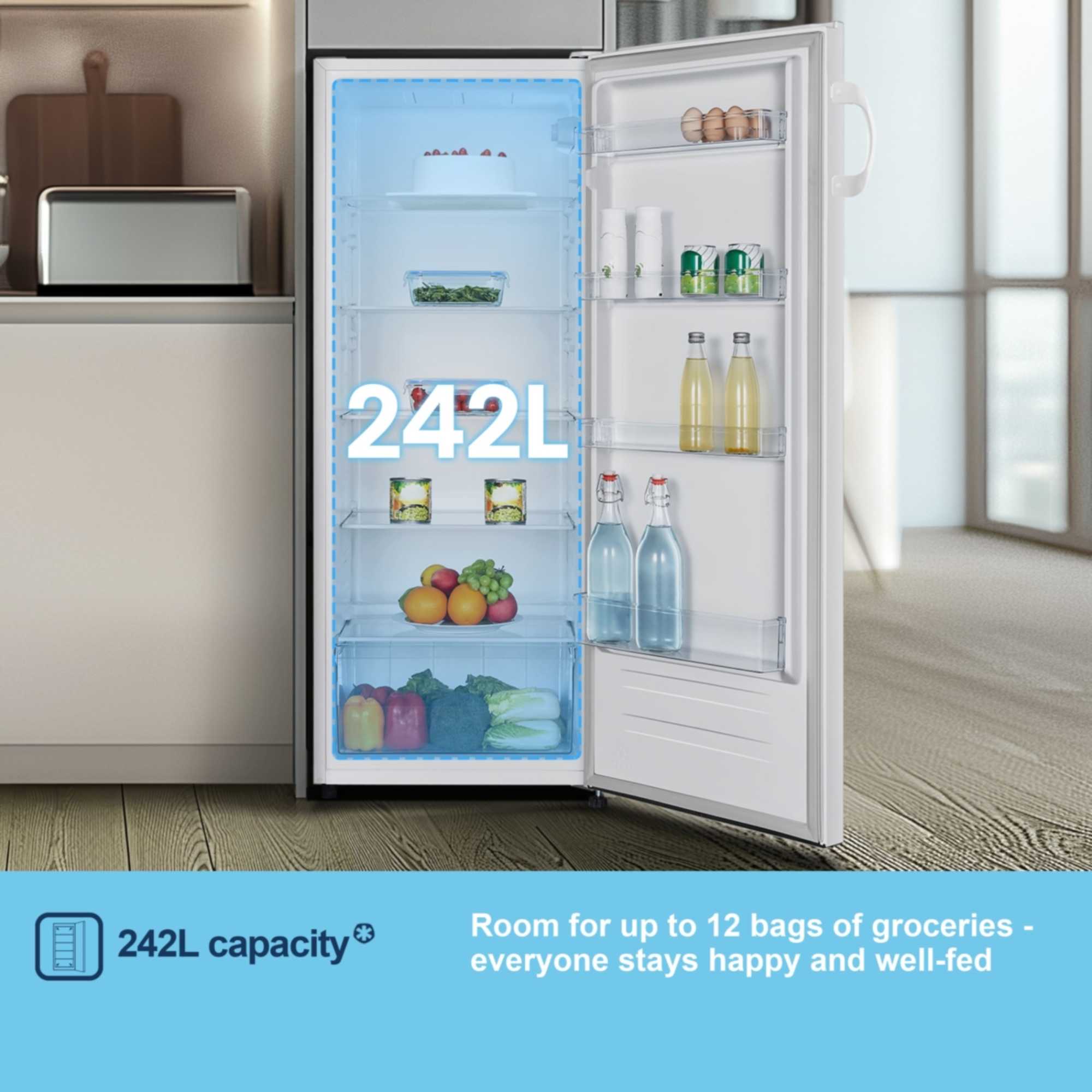 MTL55242E 242l Tall Larder Fridge - White