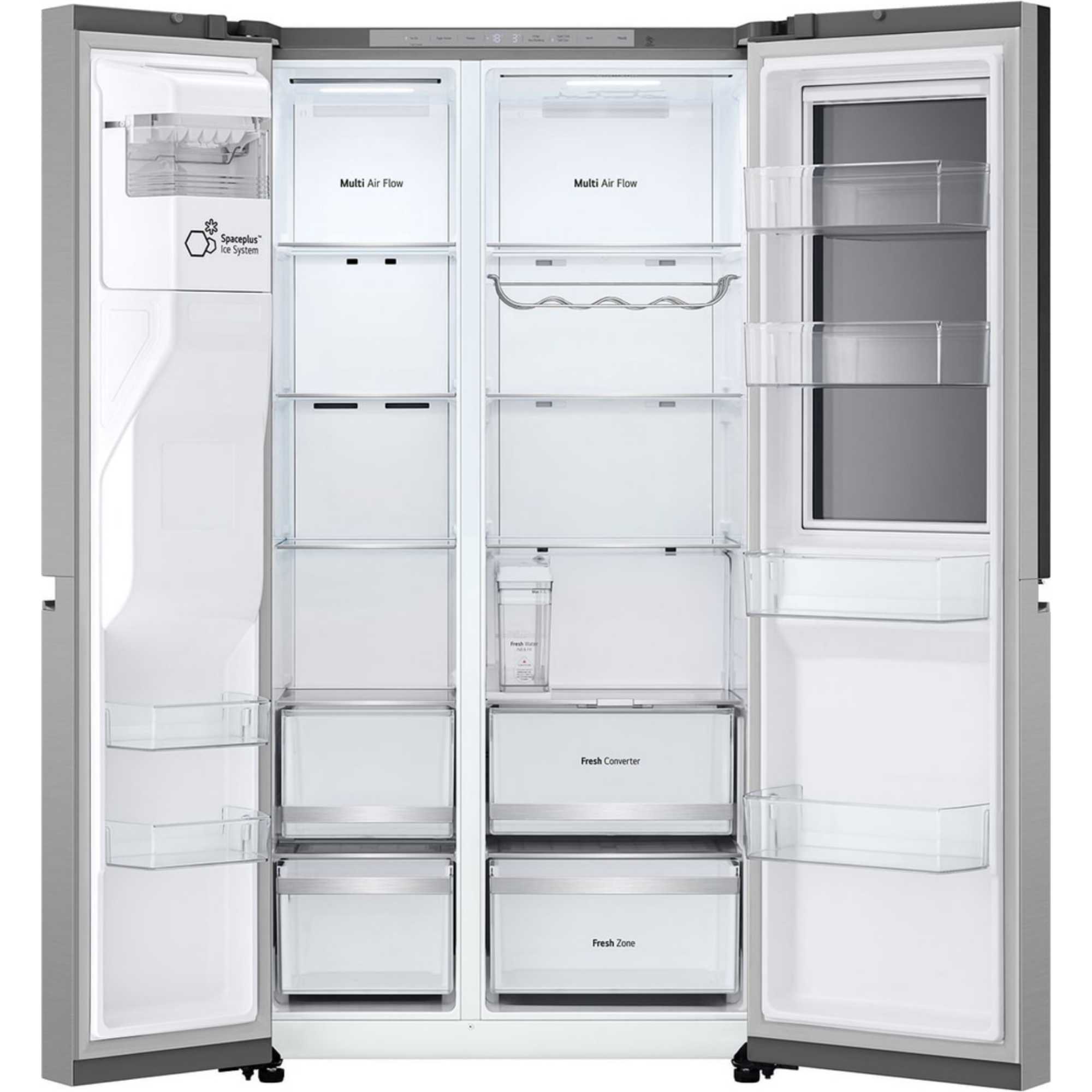 InstaView American Style Fridge Freezer 60/40 Total No Frost - Silver - GSXE81PYBE
