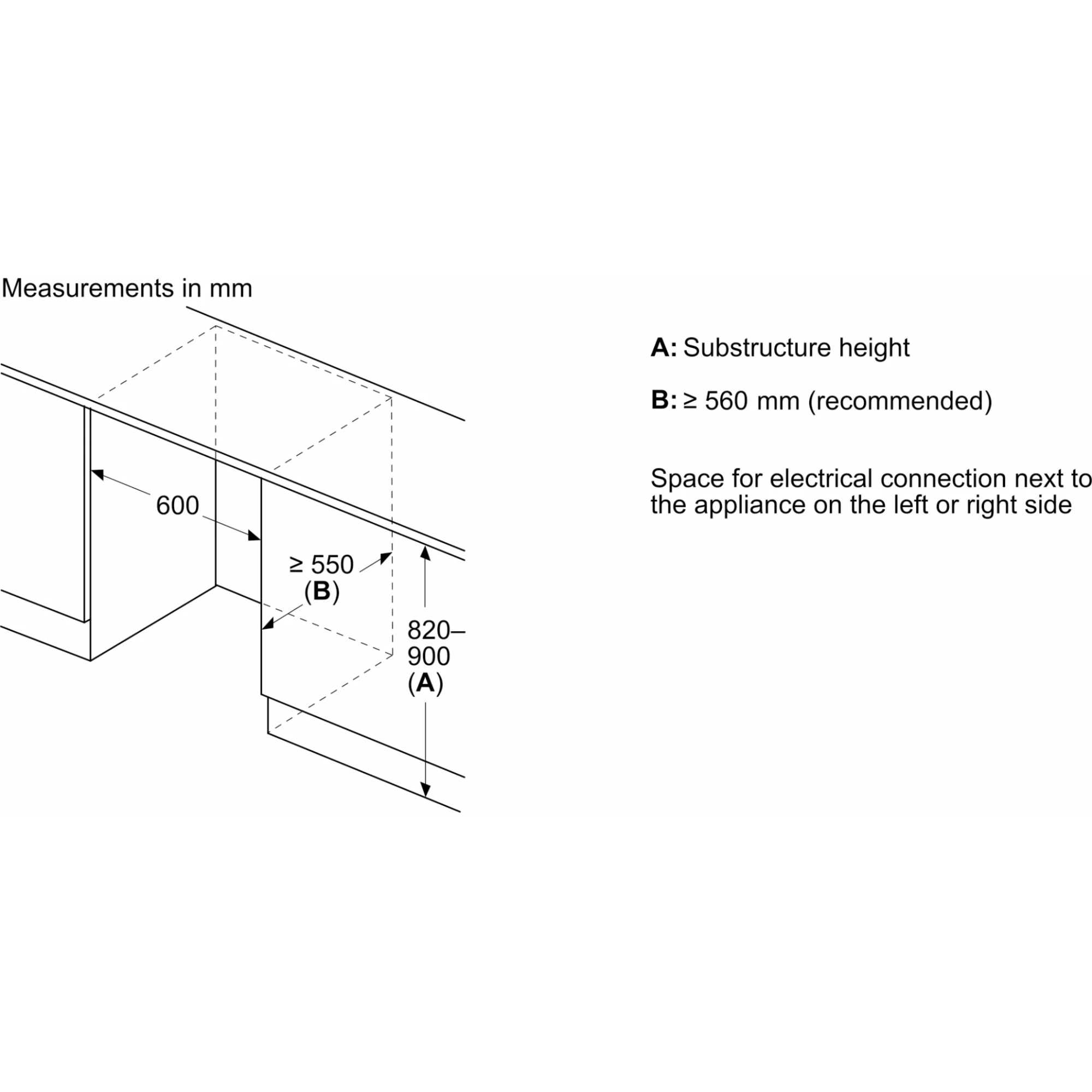 KUR21VFE0G Series 4 134l Built-In Larder Fridge