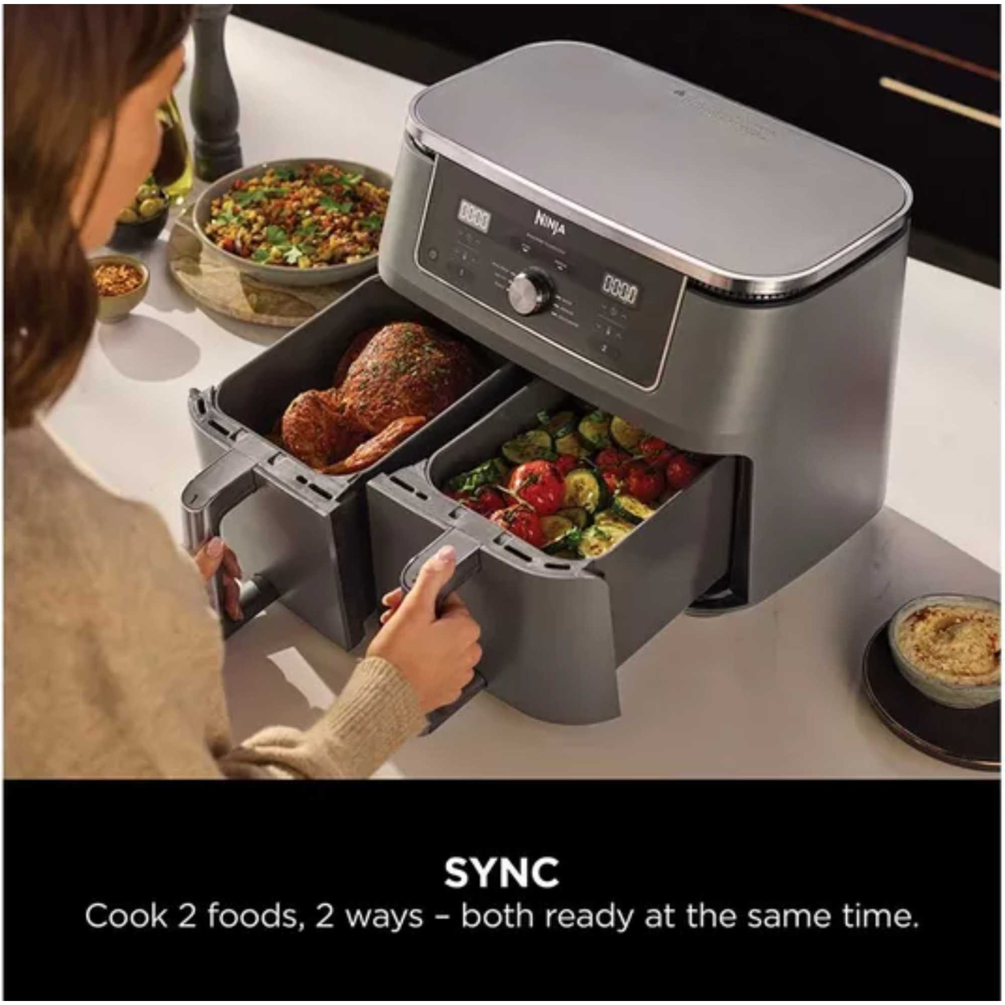 DZ400UK Max 6-in-1 DUal Zone Air Fryer 9.5L - Black