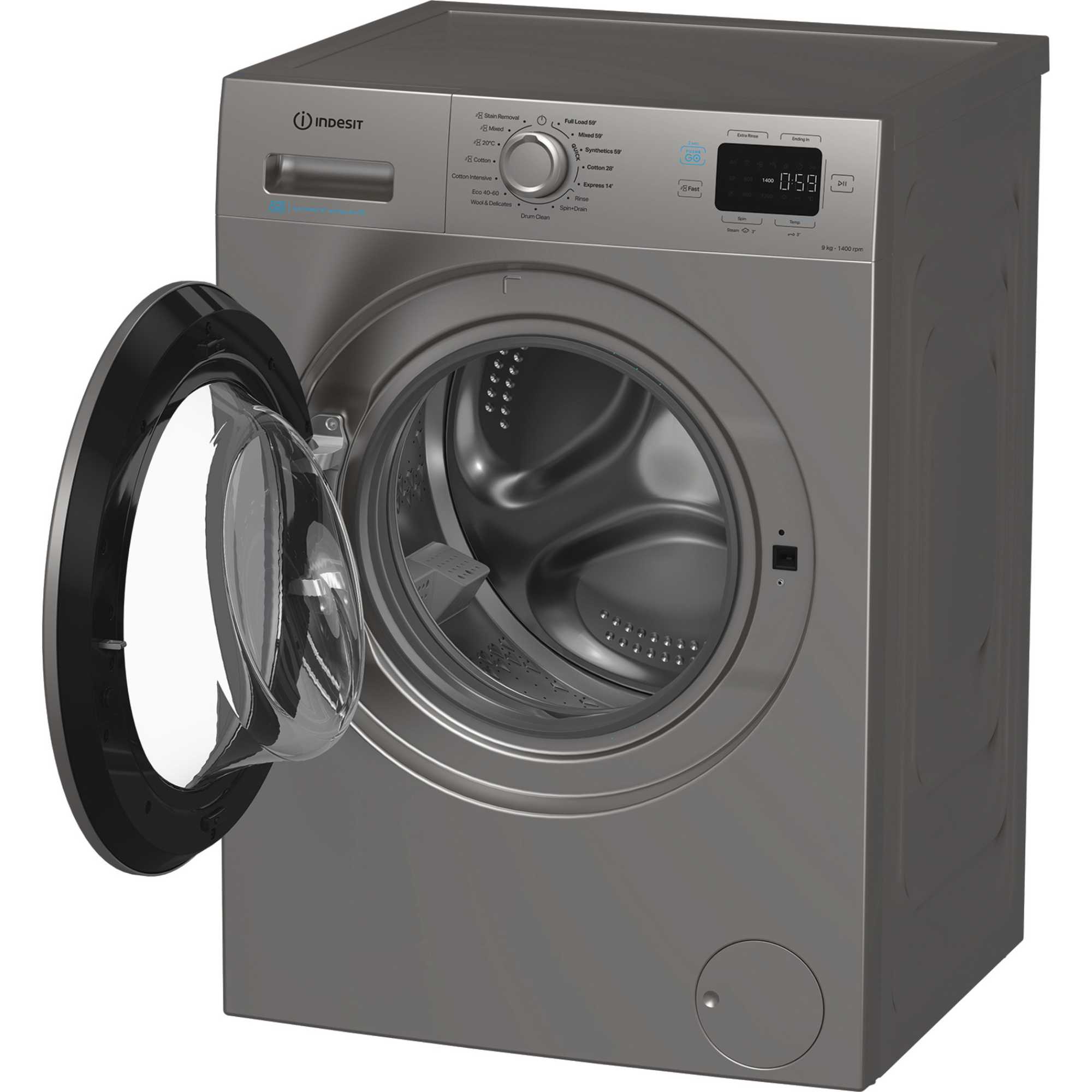 IP 946S PUSH&GO UK 9kg 1400rpm Washing Machine - Silver