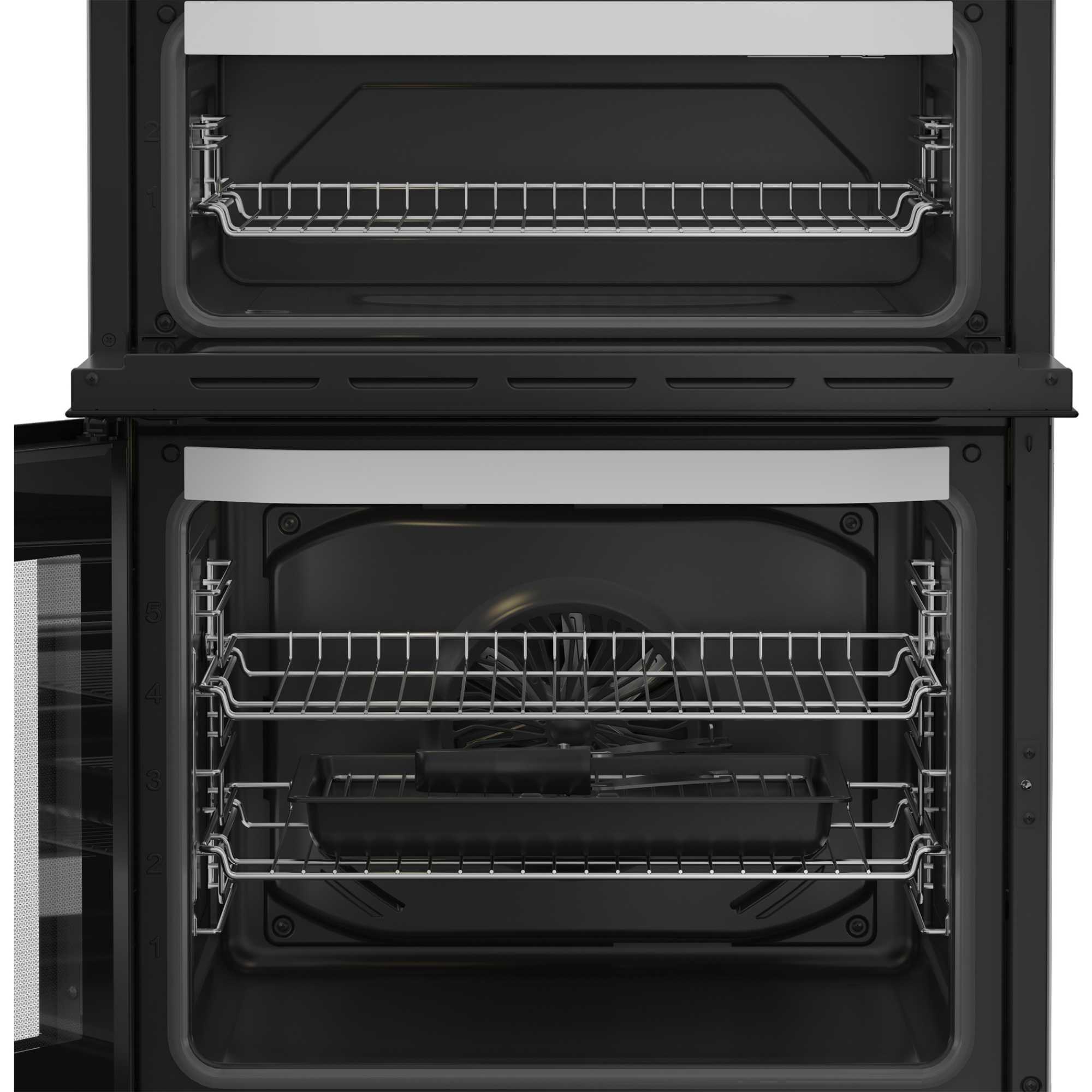 HDE6VDW 60cm Electric Double Cooker with Multiflow - White