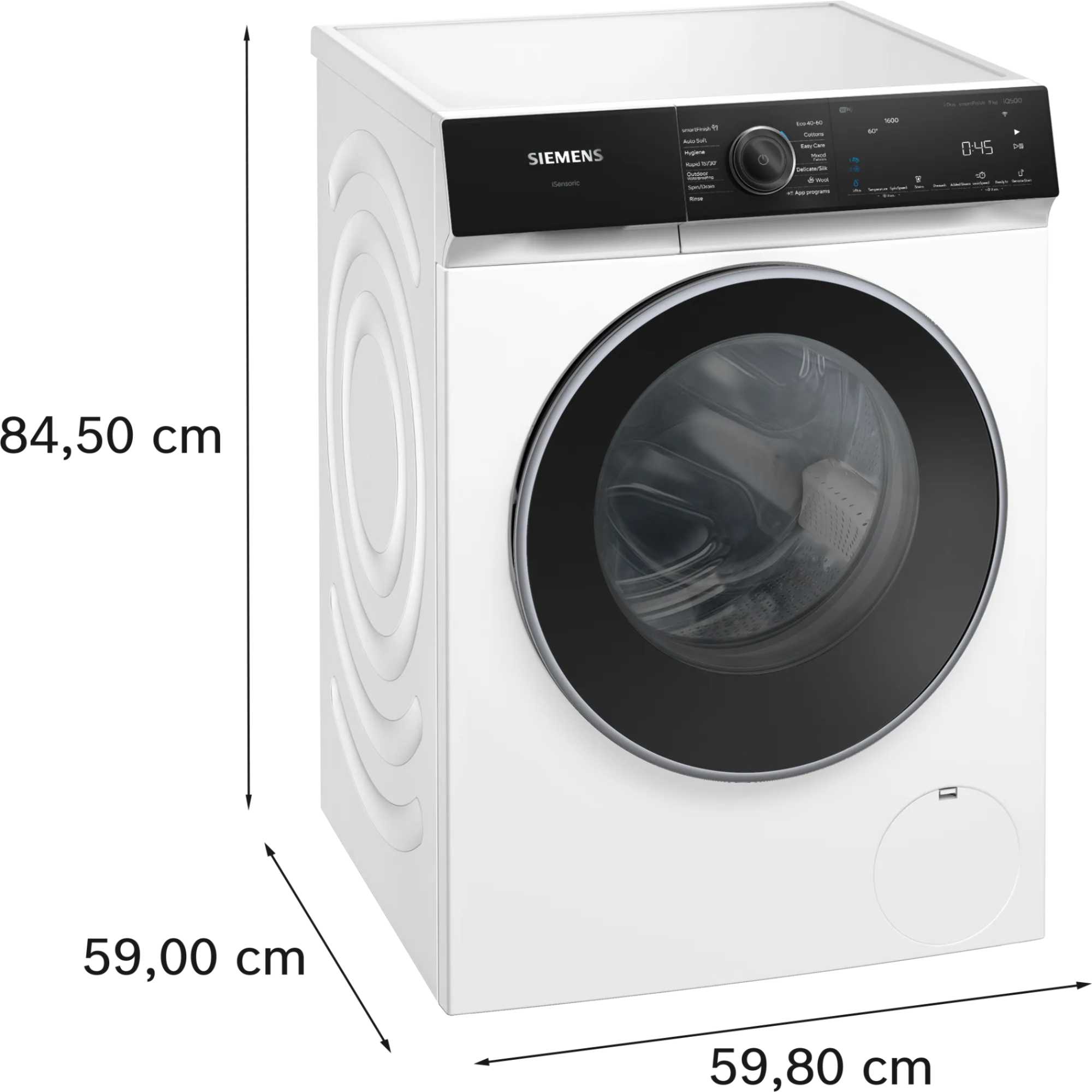 WG46H2A9GB iQ500 9kg Drum 1600rpm Smart Washing Machine - White