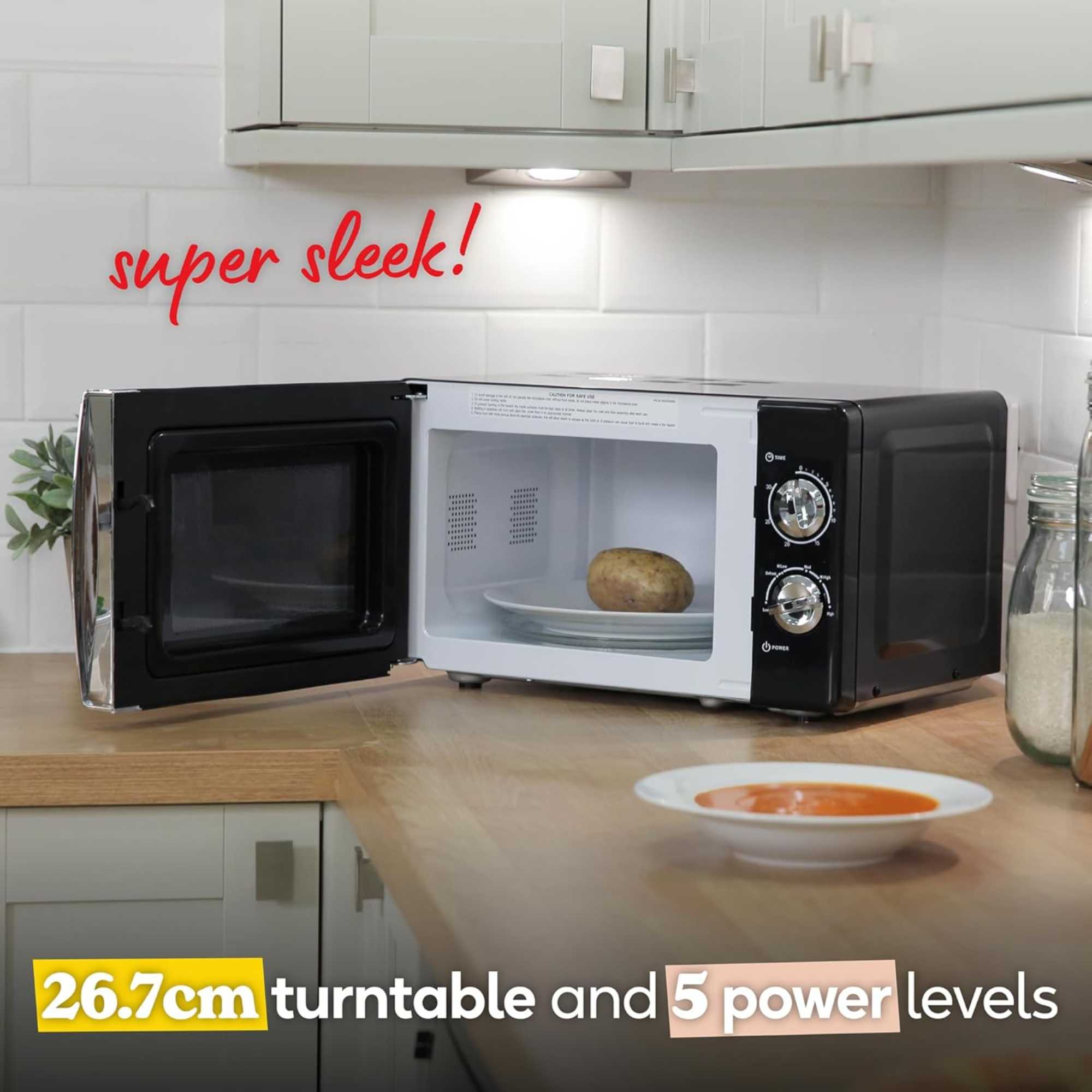 RHMM701B-N Colours Plus 17l 700W Manual Microwave - Black