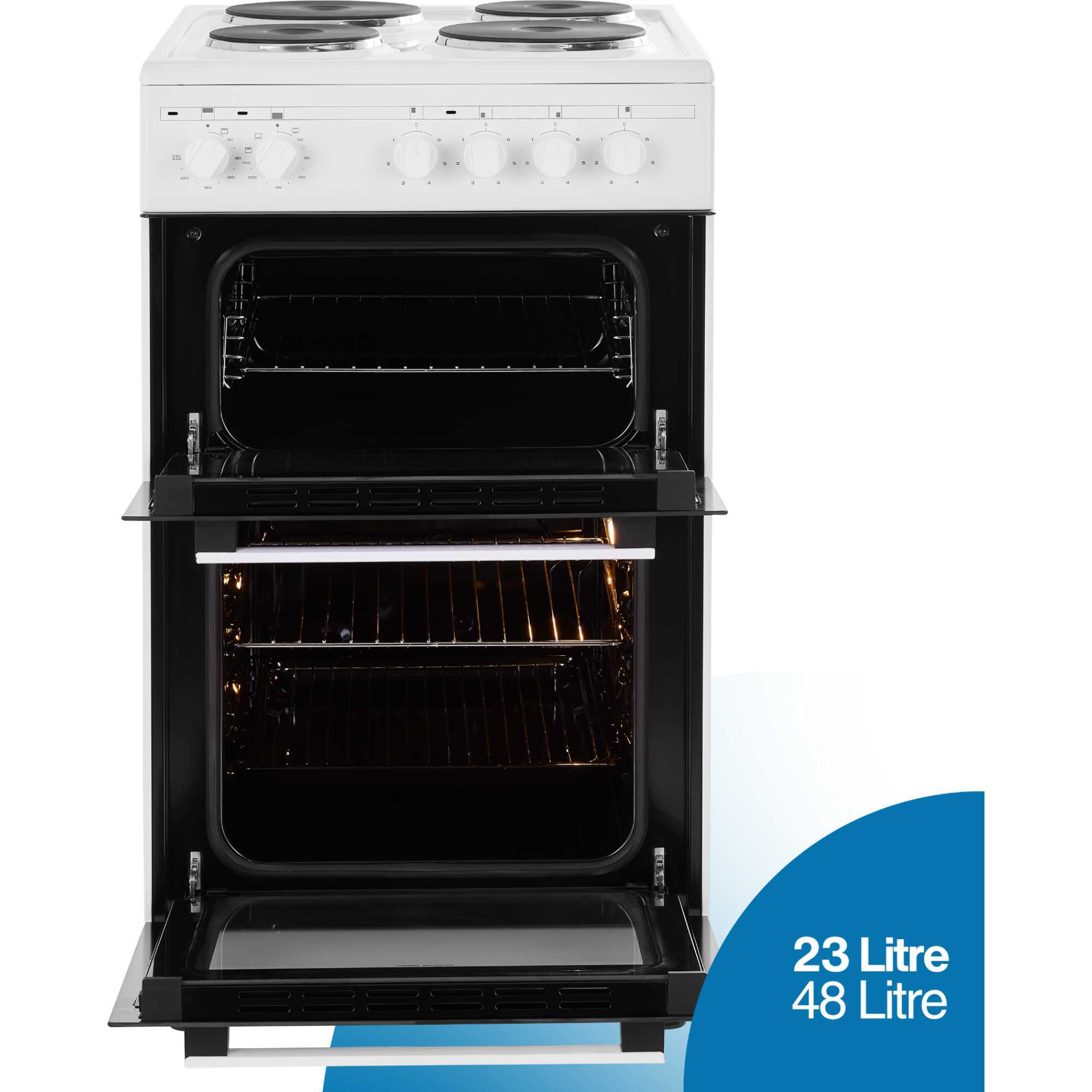 CETS502W 500mm Twin Cavity Freestanding Cooker