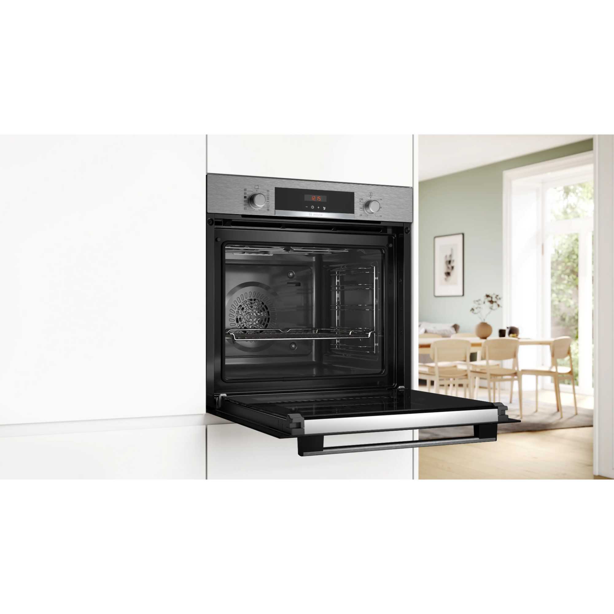 Series 4 HQA574BS3B Built-in Single Oven with Steam Function - Stainless Steel