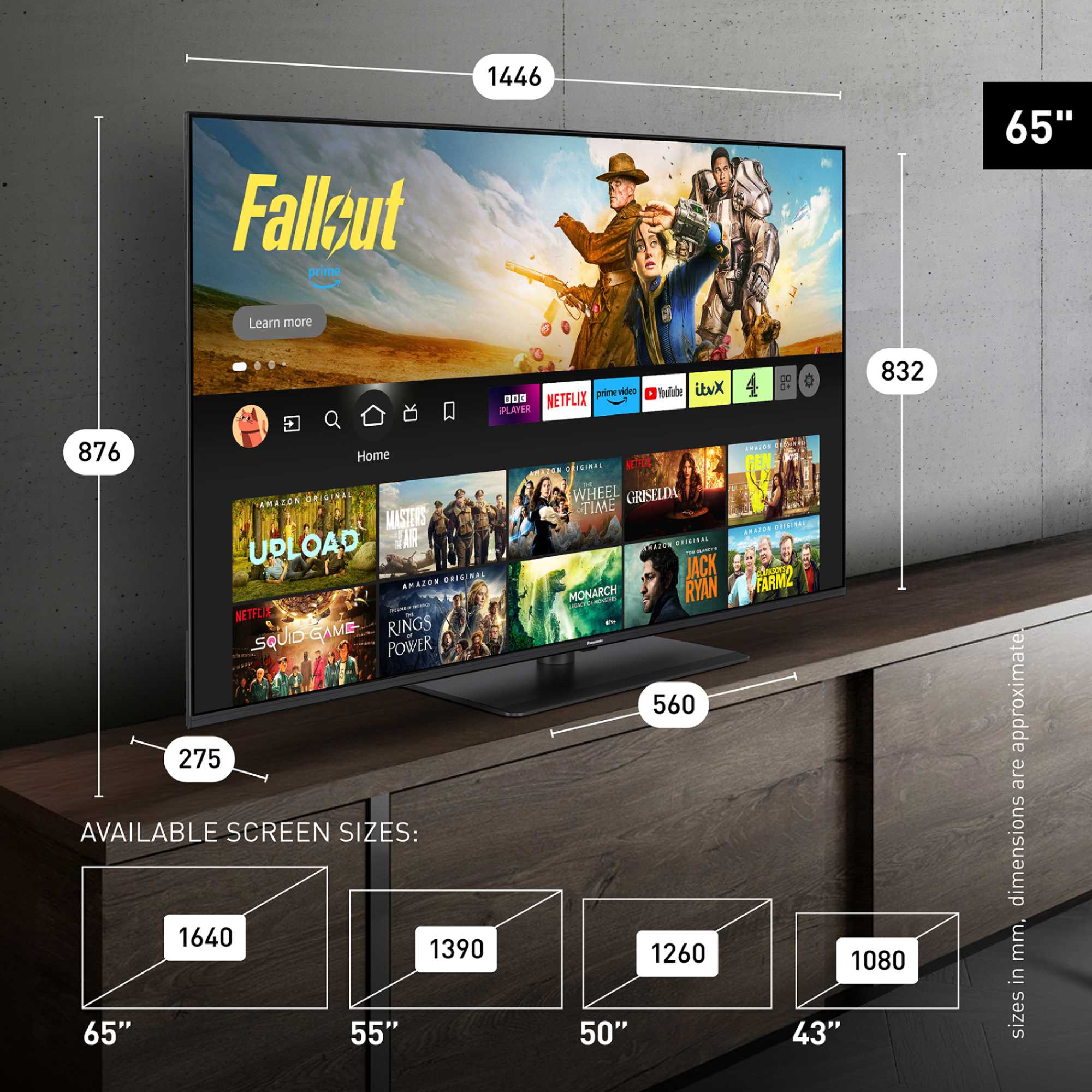 W85BEY 65" 4K Ultra HD QLED Fire TV - TV-65W85BEY