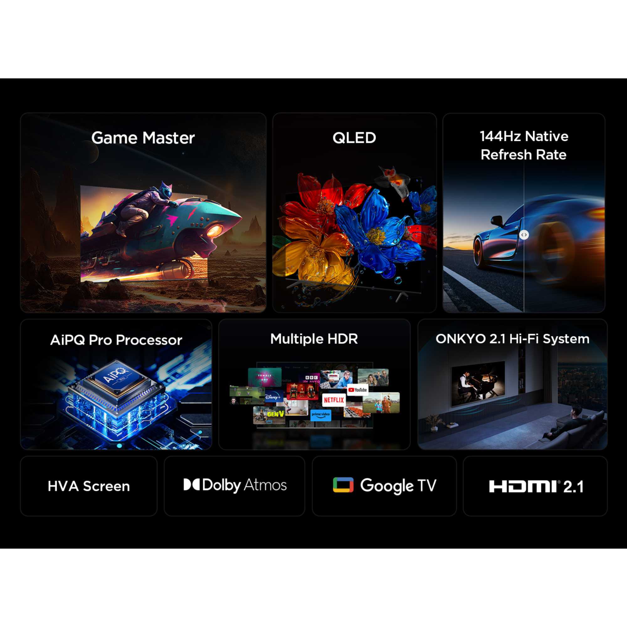 65T8C-UK 65" 4K QLED HDR PRO Smart TV - 65T8CUK