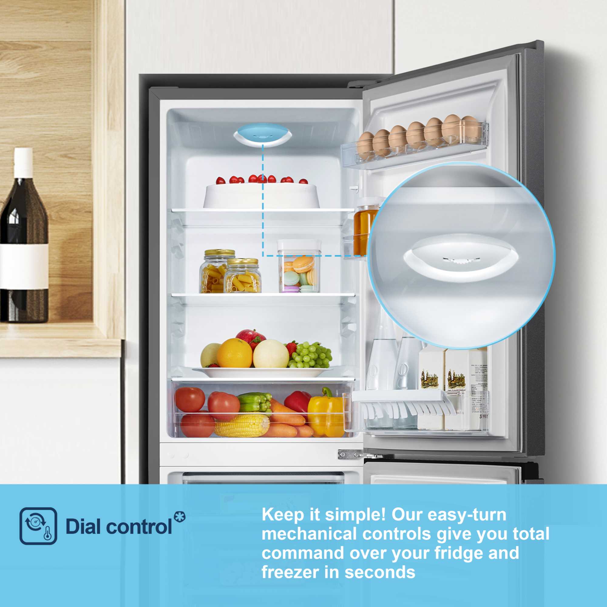 MC50165ES 175L Fridge Freezer - Silver