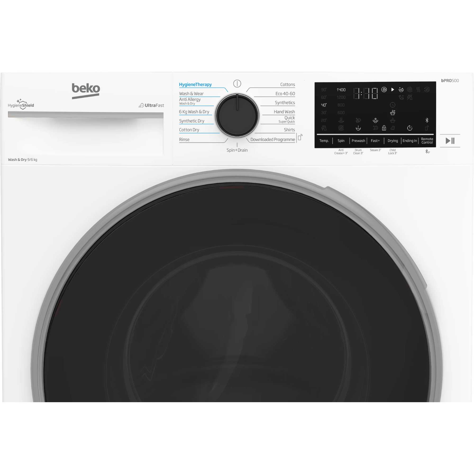 B5D59645UG 9kg Wash 6kg Dry Load Smart Washer Dryer - Grey