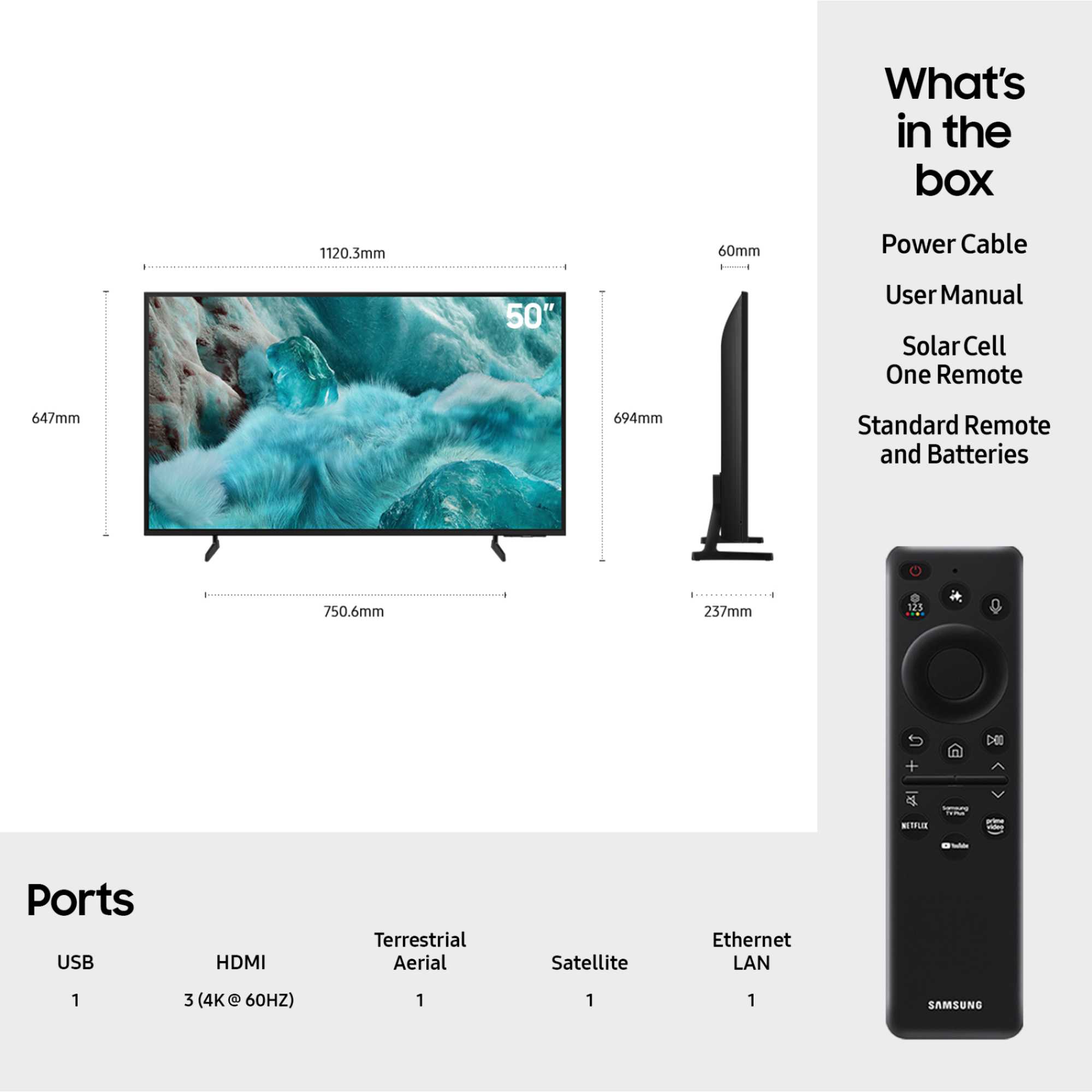 Q7F2 50" QLED 4K Vision AI Smart TV - QE50Q7F2