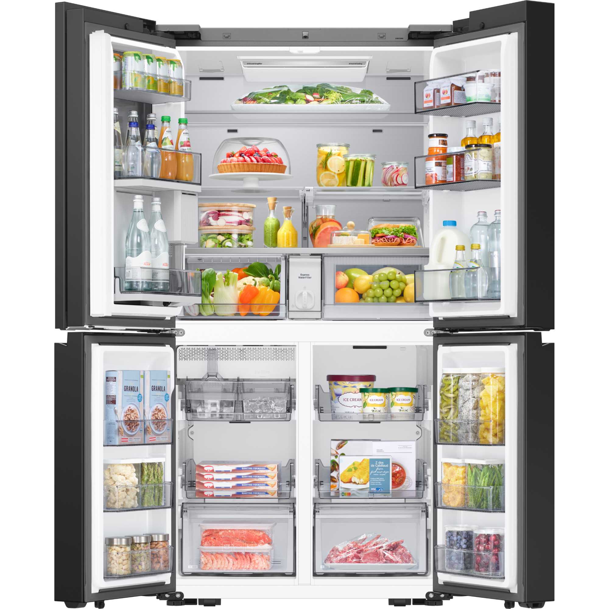 RM90F67CECEU 654l Bespoke AI Series 9 American Style Fridge Freezer - Black