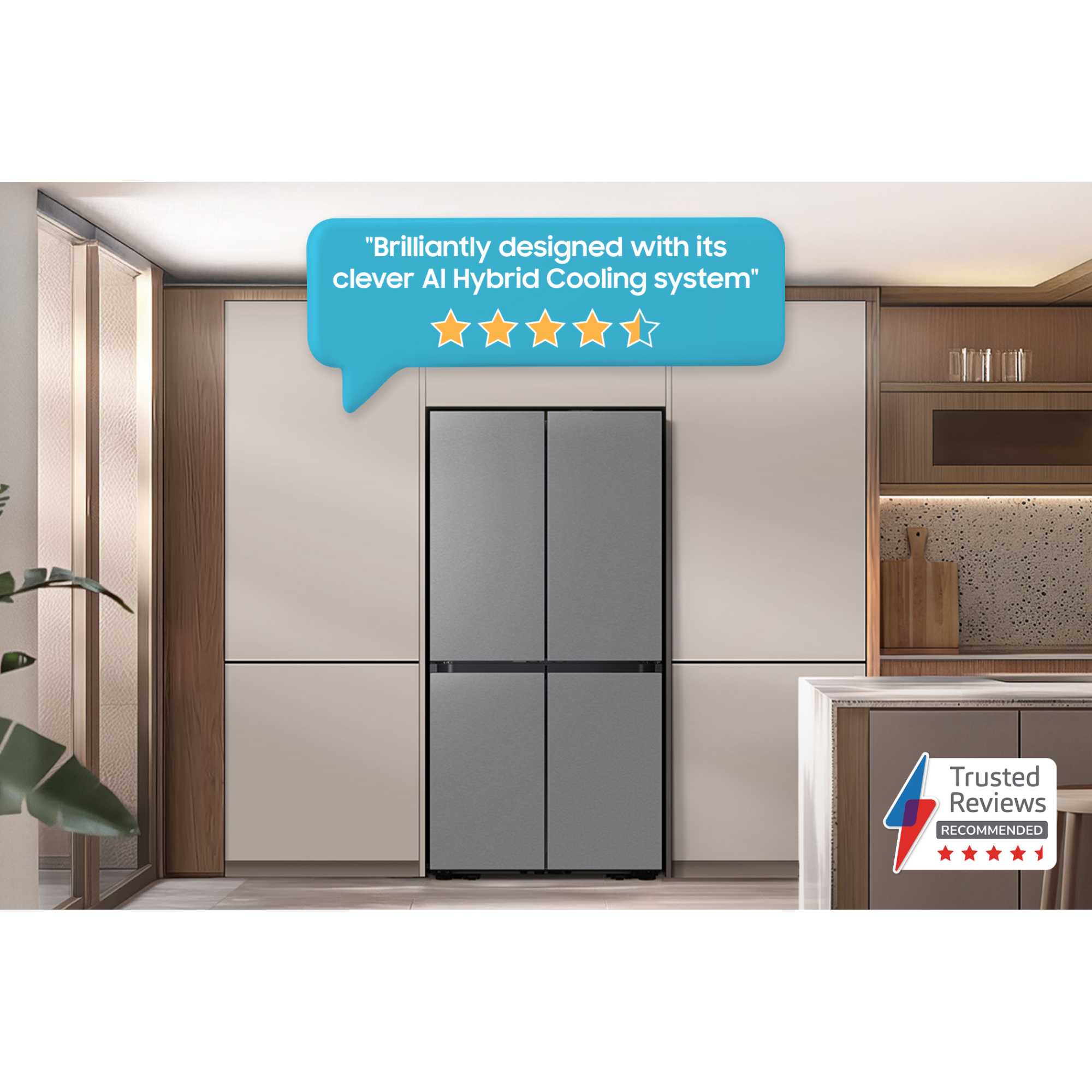 RM70F67RDREU Bespoke AI Series 8 American Style Fridge Freezer - Stainless Steel