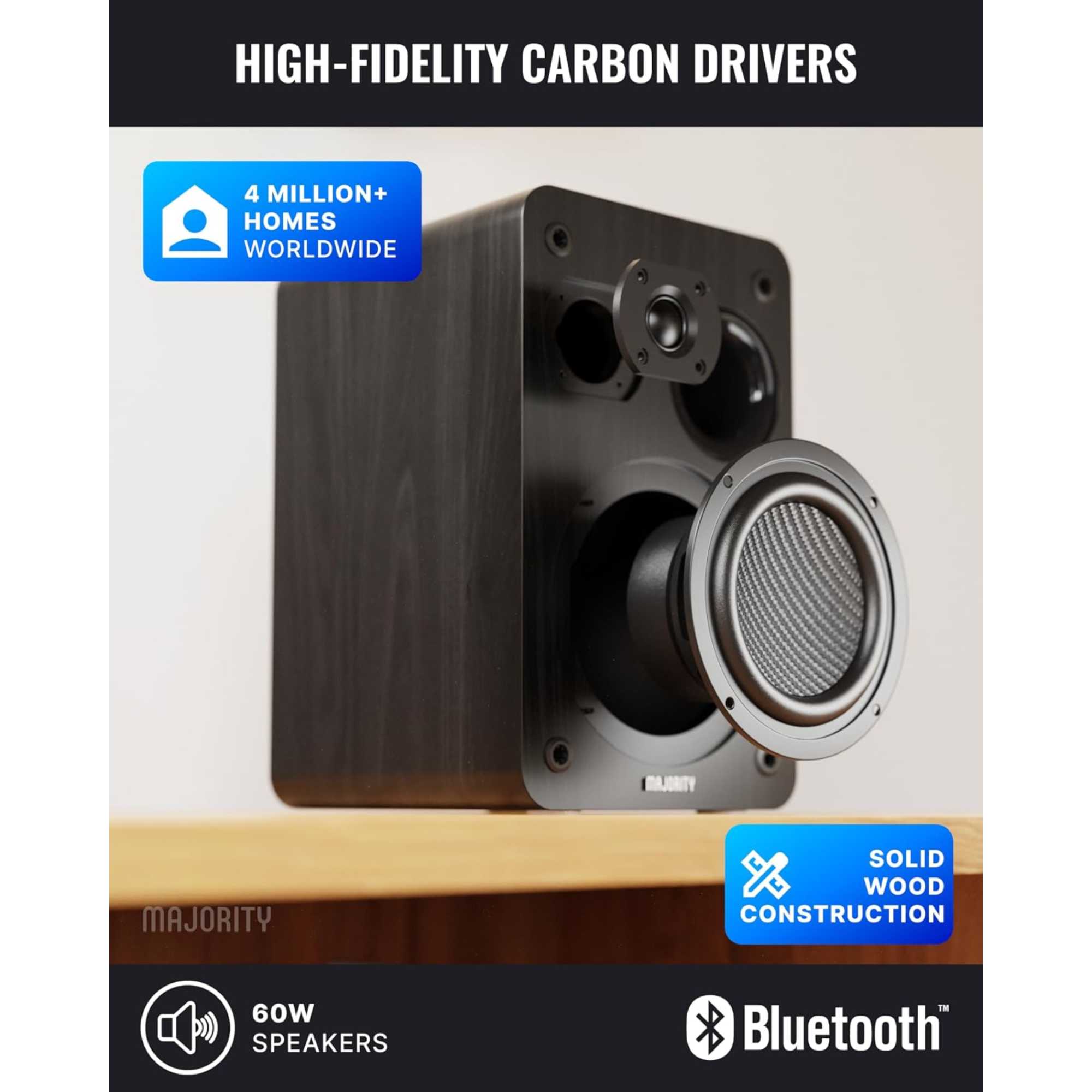 Homerton HiFi Internet Radio Music System with Spotify Connect - Black