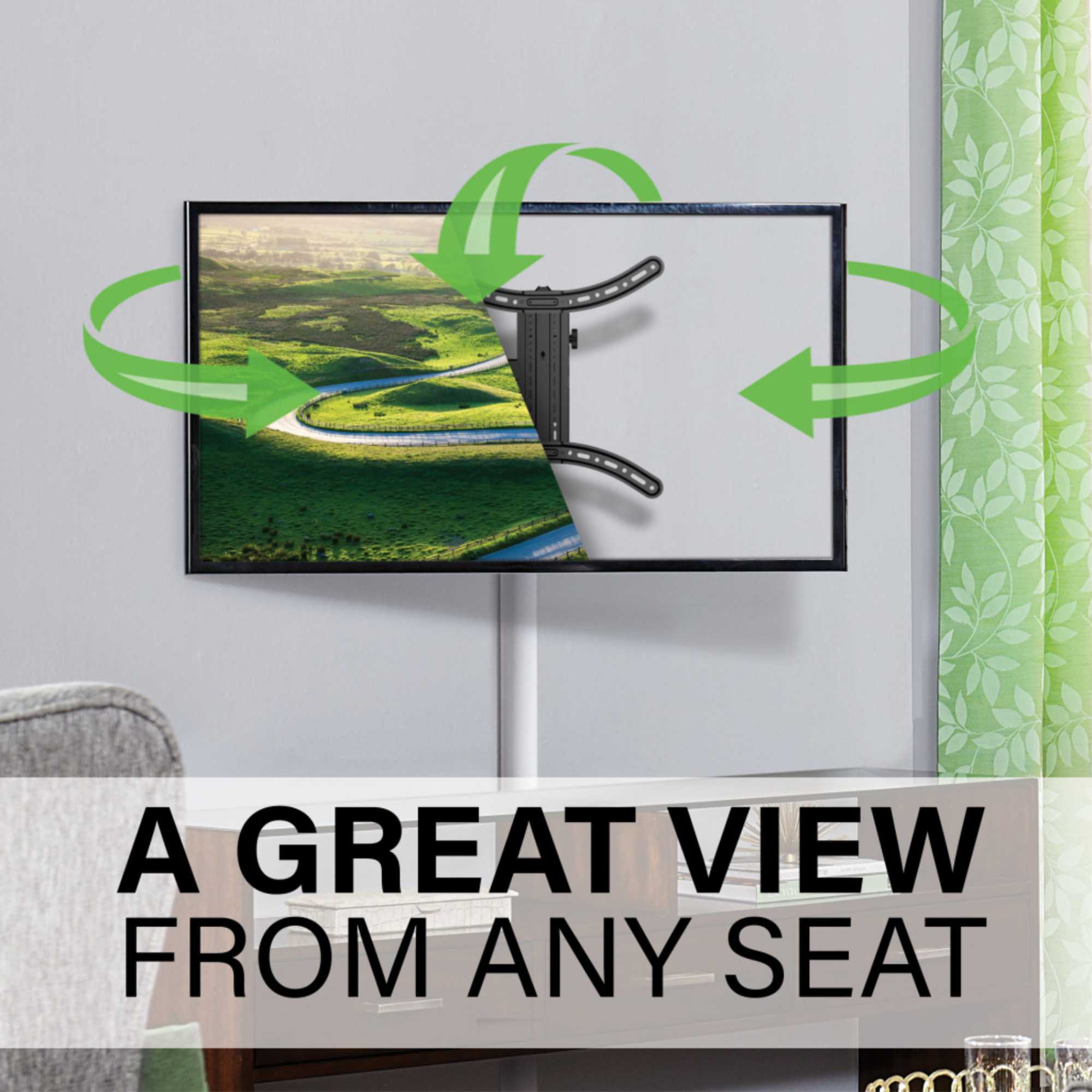 FMF418KIT VuePoint Full-motion TV Mount with 3m 4K HDMI Cable - Black