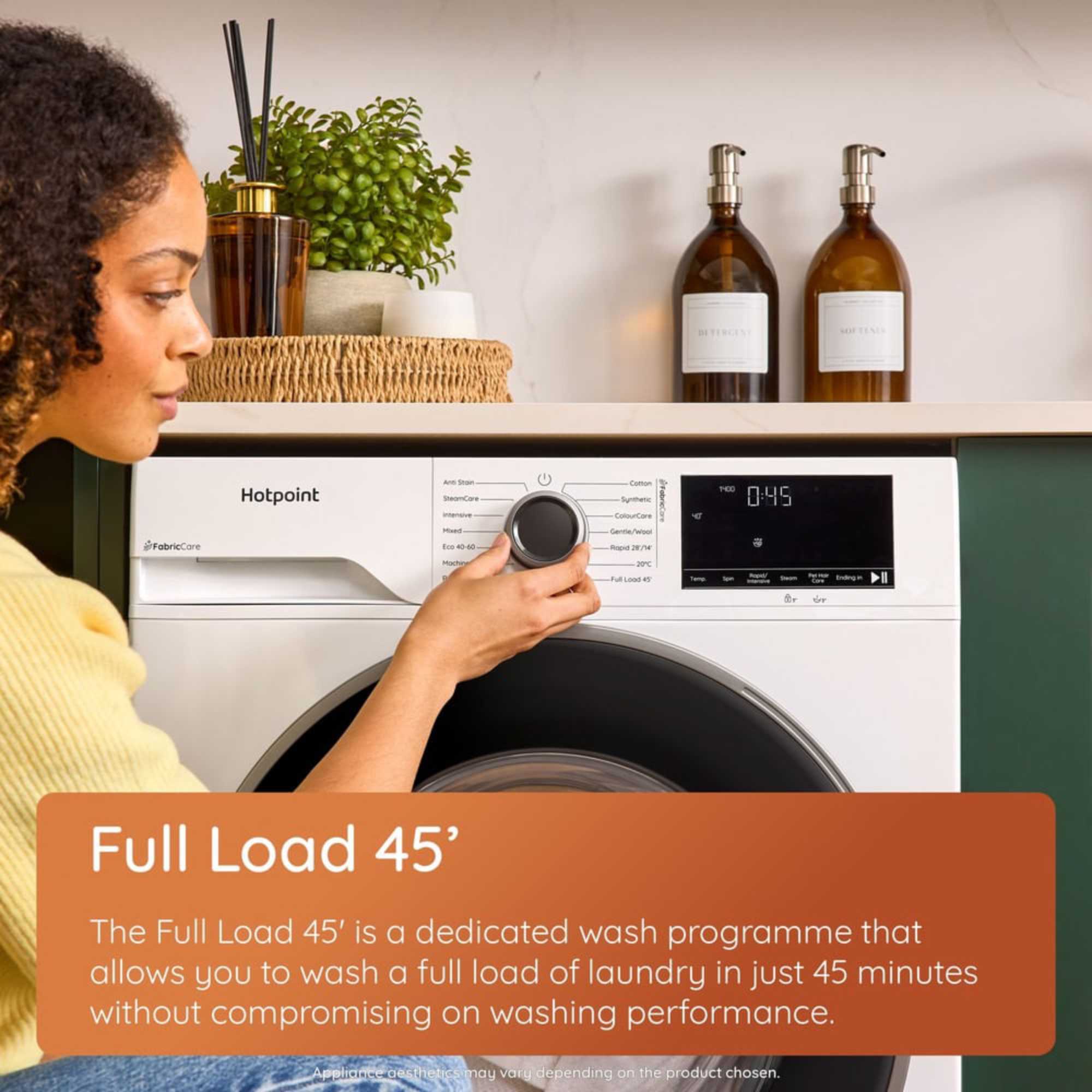 Fabric Care with PetHairCare 9kg 1400rpm Washing Machine - HB 93 CARE UK