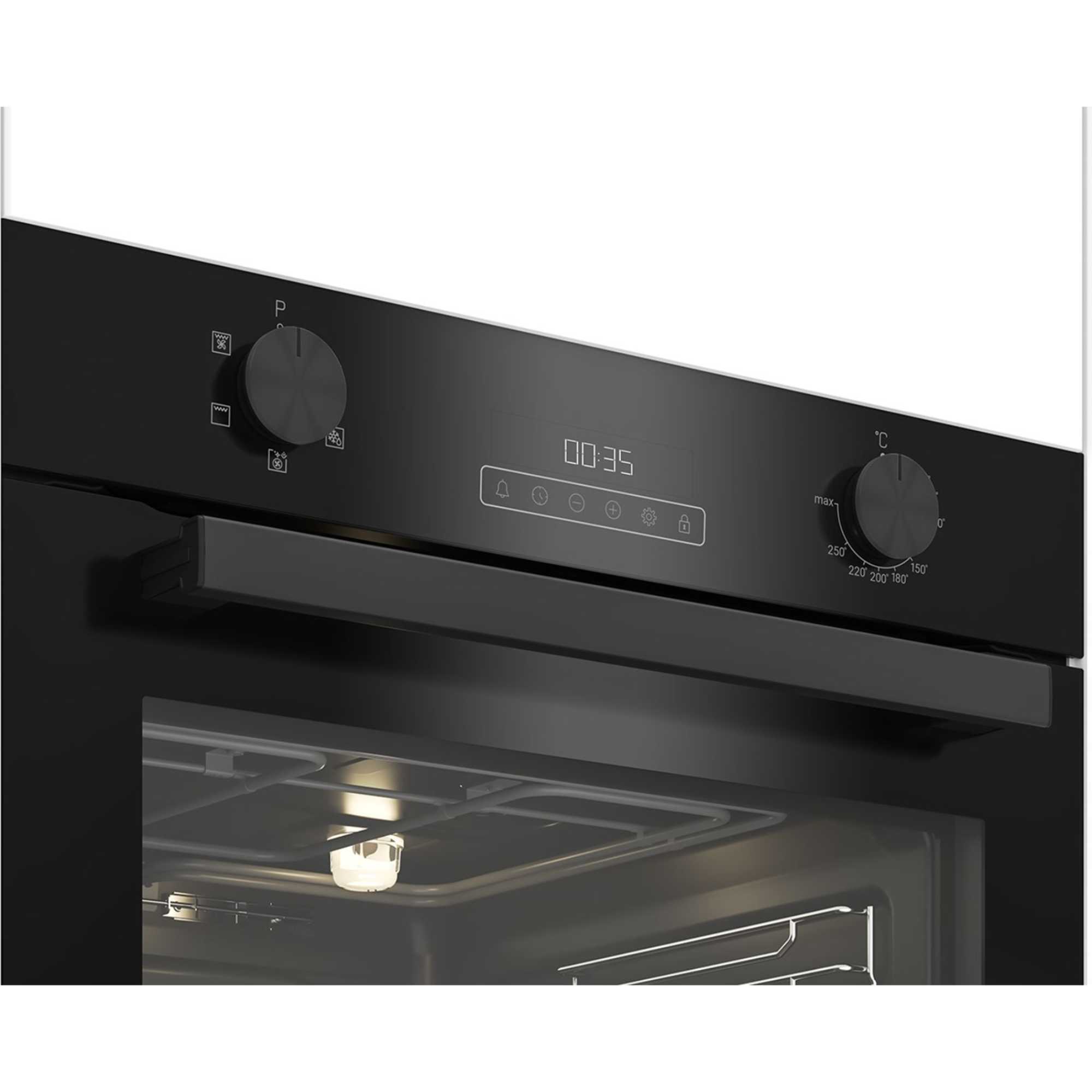 AeroChef ROEN8201B Built-In Single Electric Oven - Black