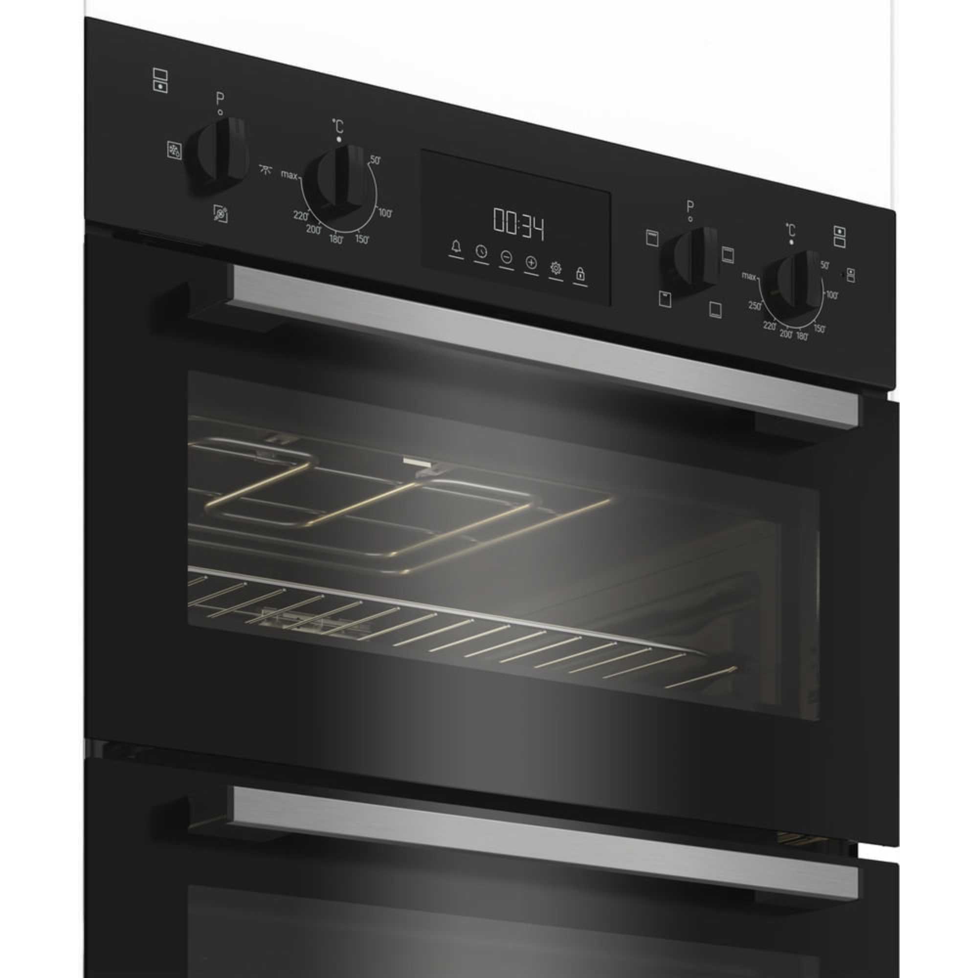 DII 10D B Built-In Electric Fan Double Oven - Black