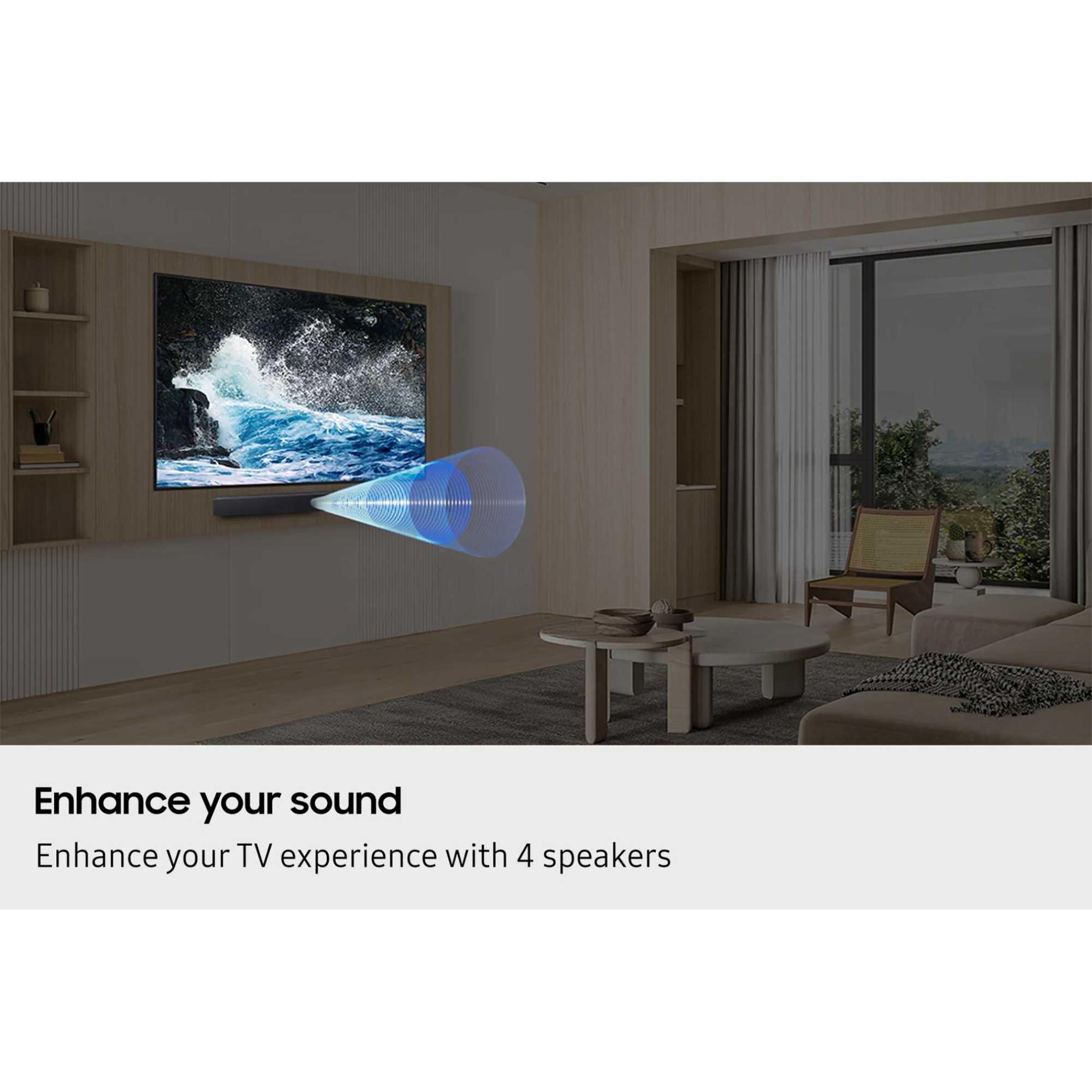 HW-B400F B-Series 2.0ch Soundbar with Built-In Subwoofer - Black