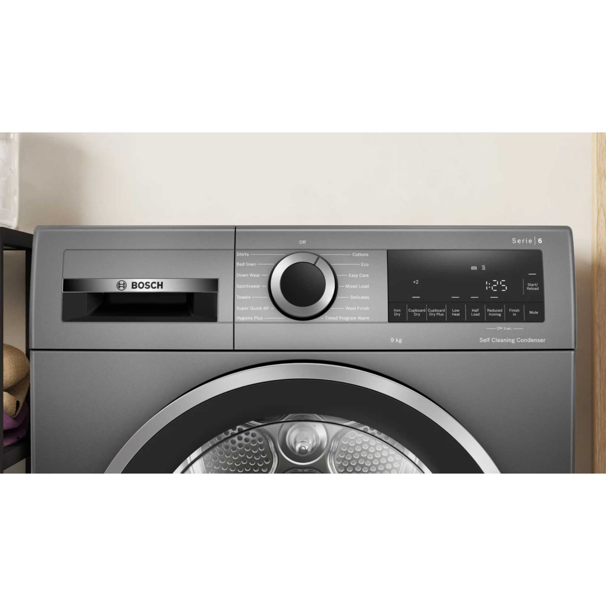 Series 6 WQG245R1GB 9kg Heat Pump Dryer - Graphite