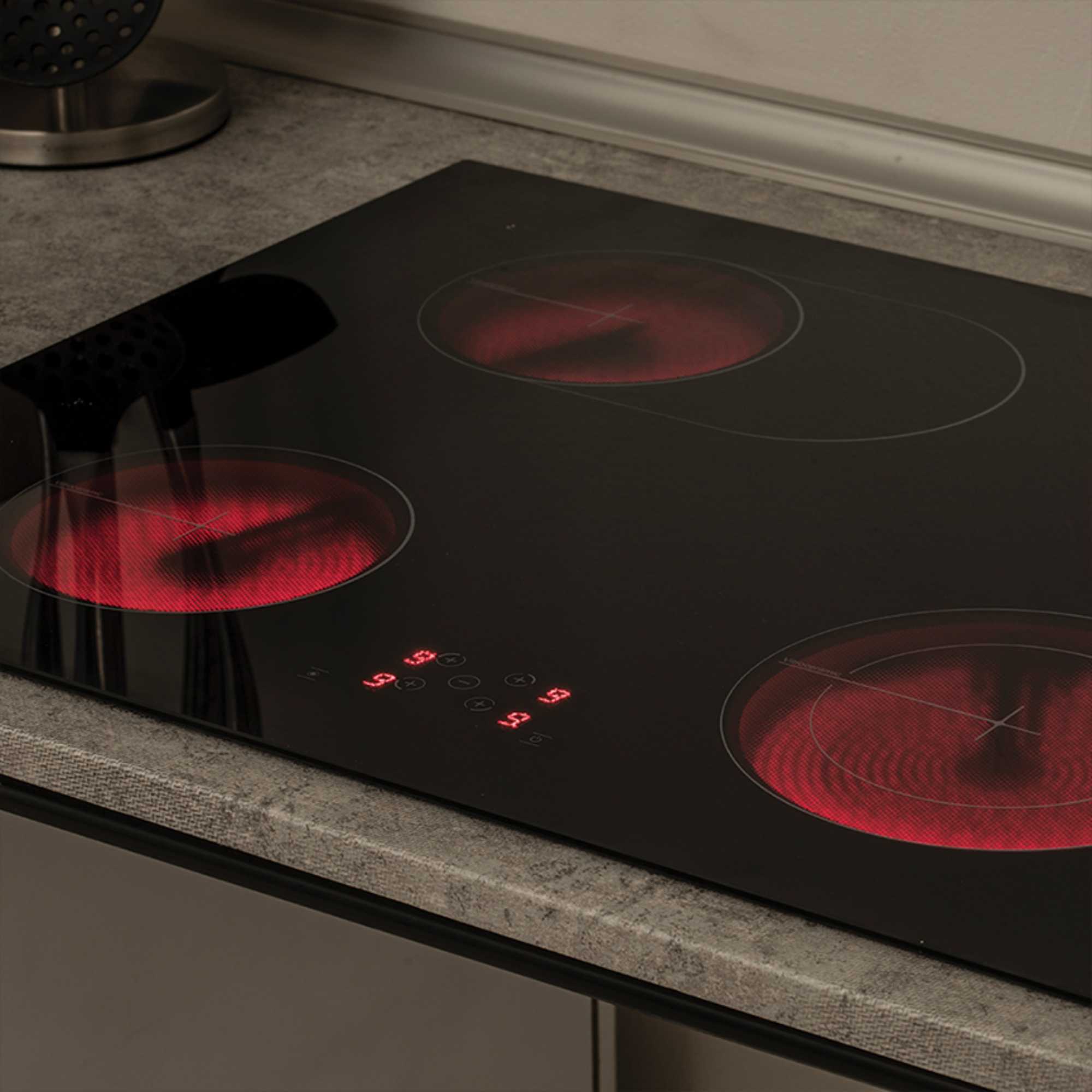 C70CTC 70cm 4 Zone Ceramic Hob - Black