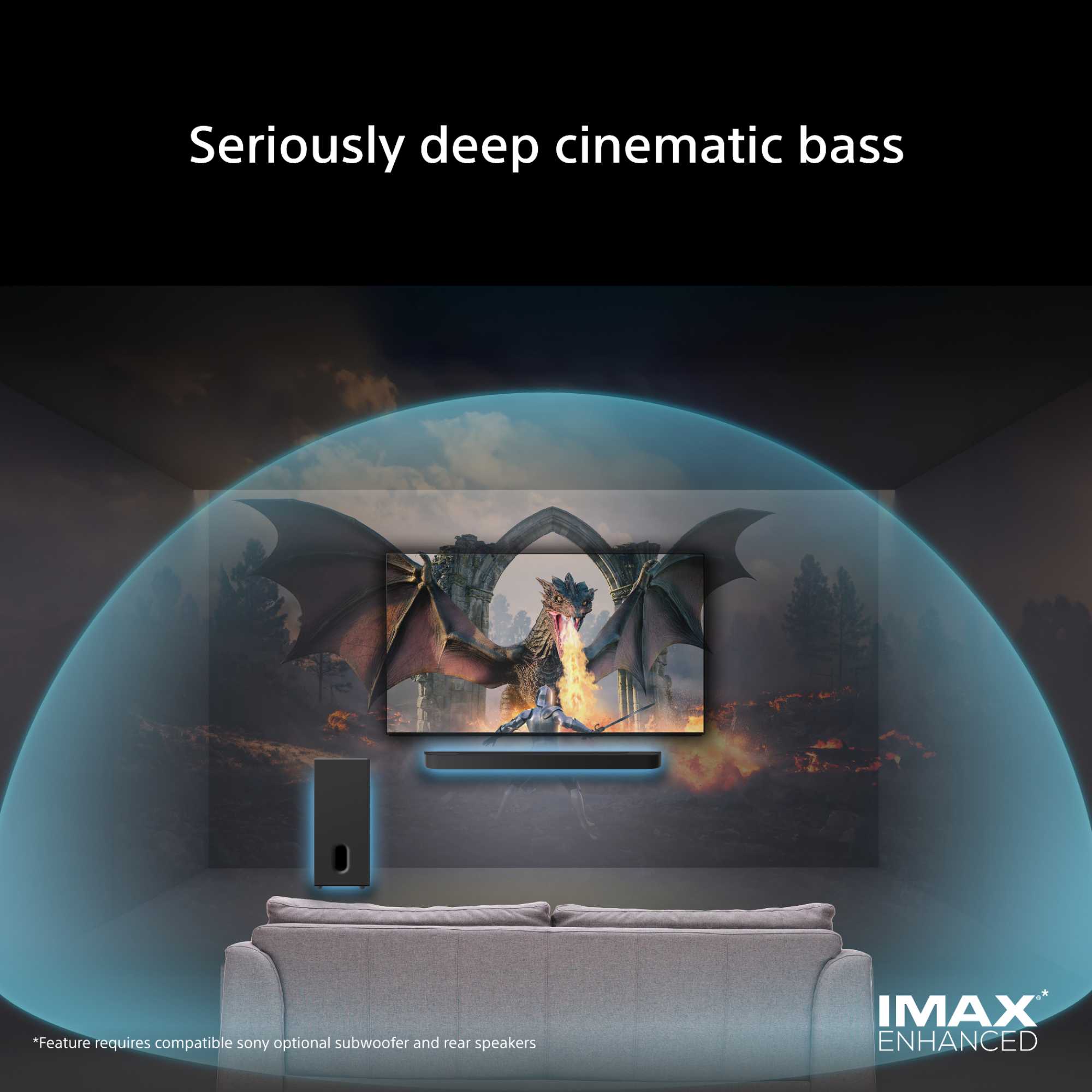 SASW8 BRAVIA Theatre Sub 8 300W Additional Wireless Subwoofer - Black