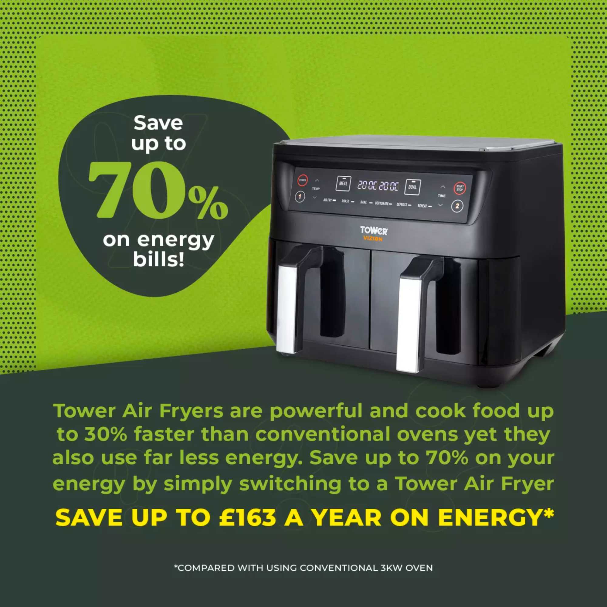 T17104 Vortx Vizion 8l Dual Basket Air Fryer