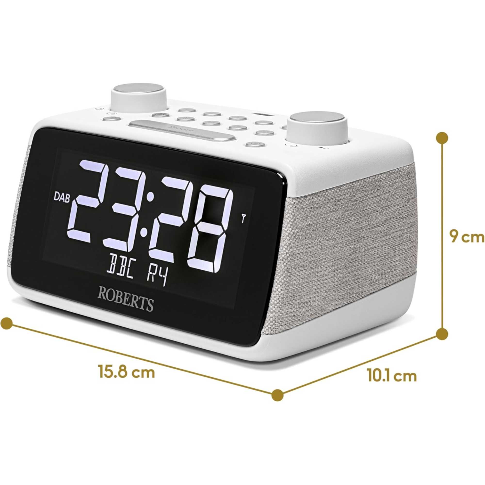 Ortus 4 FM/DAB/DAB+ Digital Clock Radio with Bluetooth - White