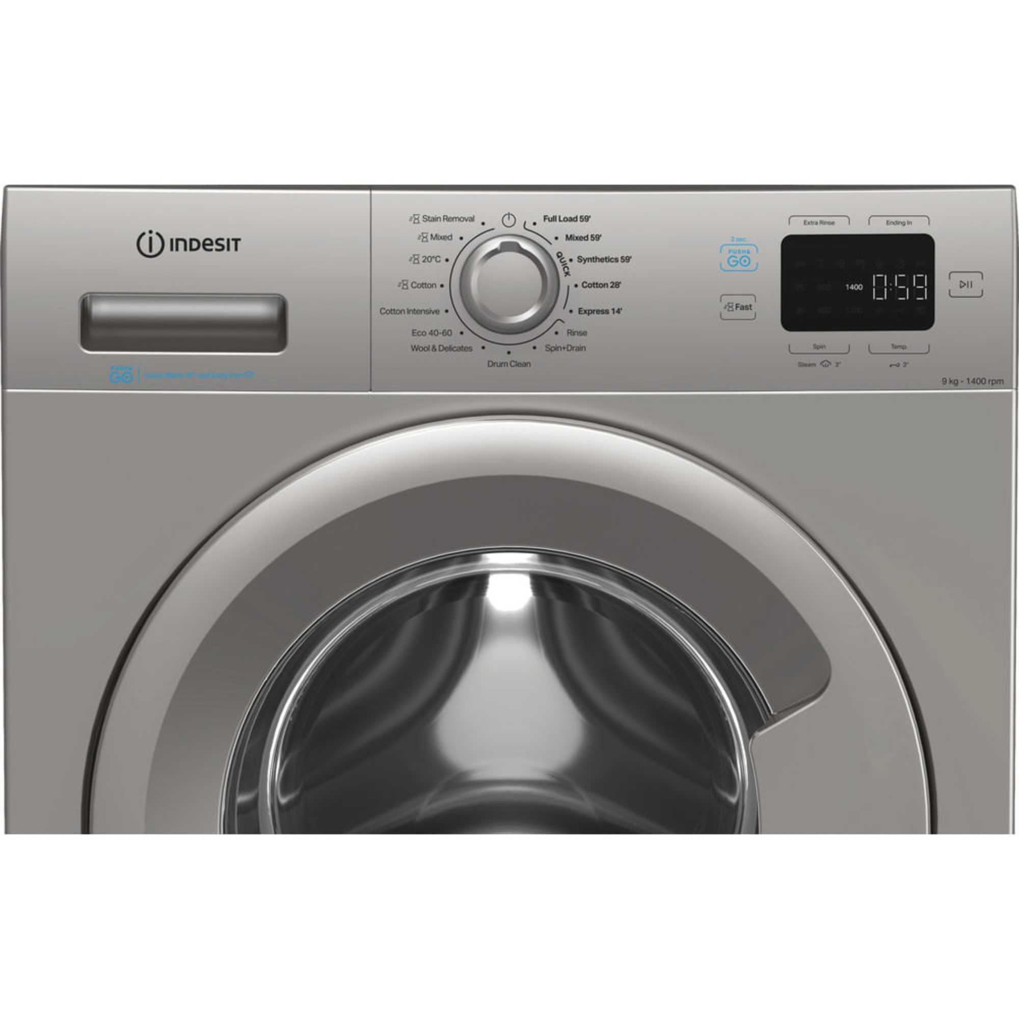 Push&Go 9kg 1400rpm Washing Machine - IP 946S PUSH&GO UK