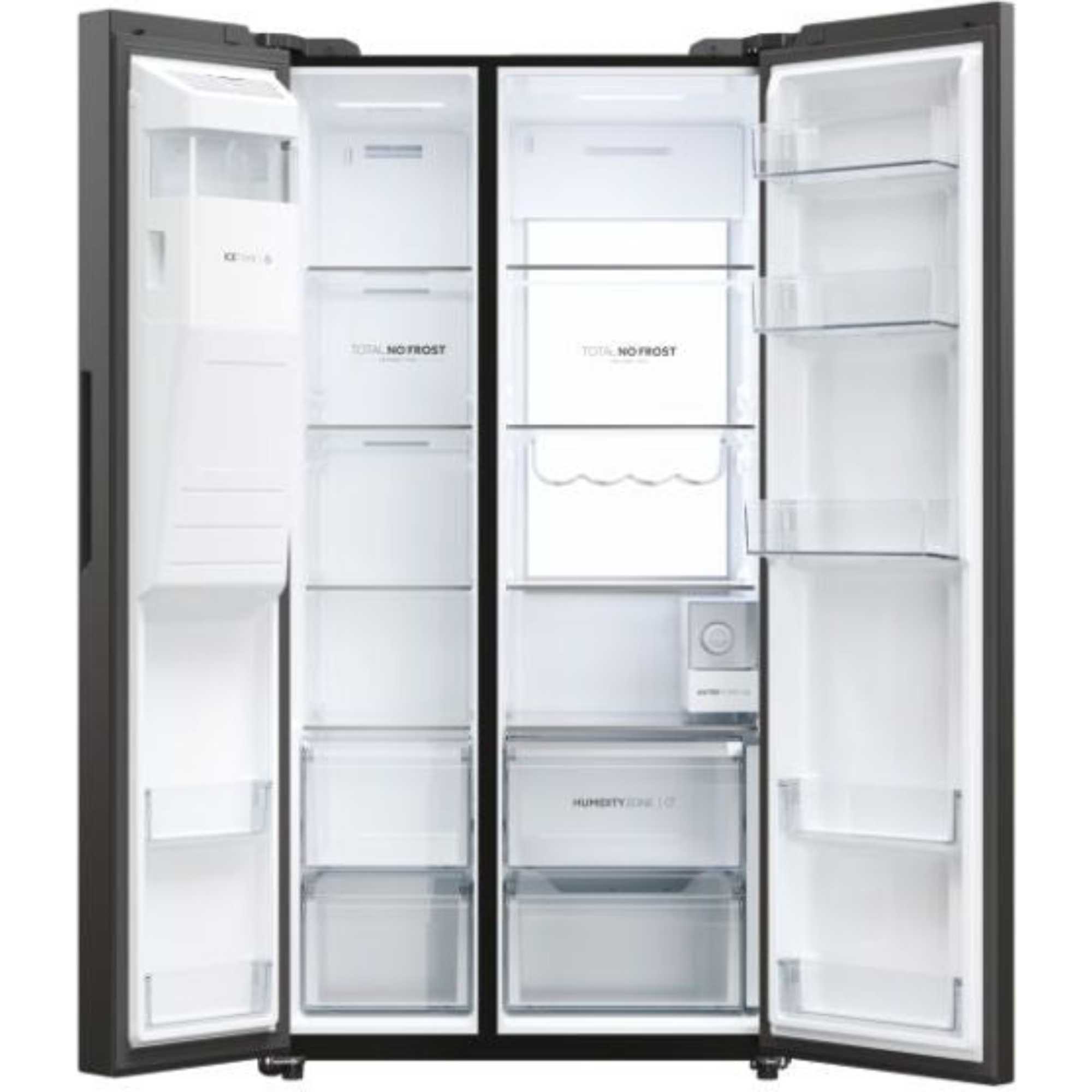 HSW79F18DIPT Series 7 601l American Style Fridge Freezer - Slate Black