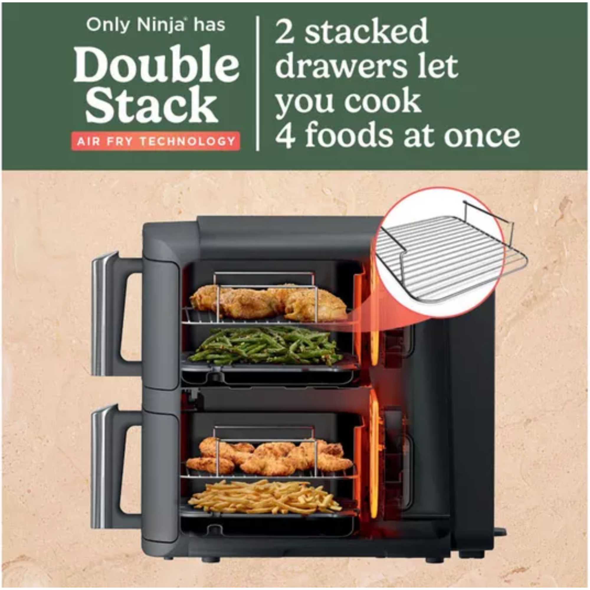 Ninja Double Stack XL 9 5L Air Fryer SL400UK Hughes