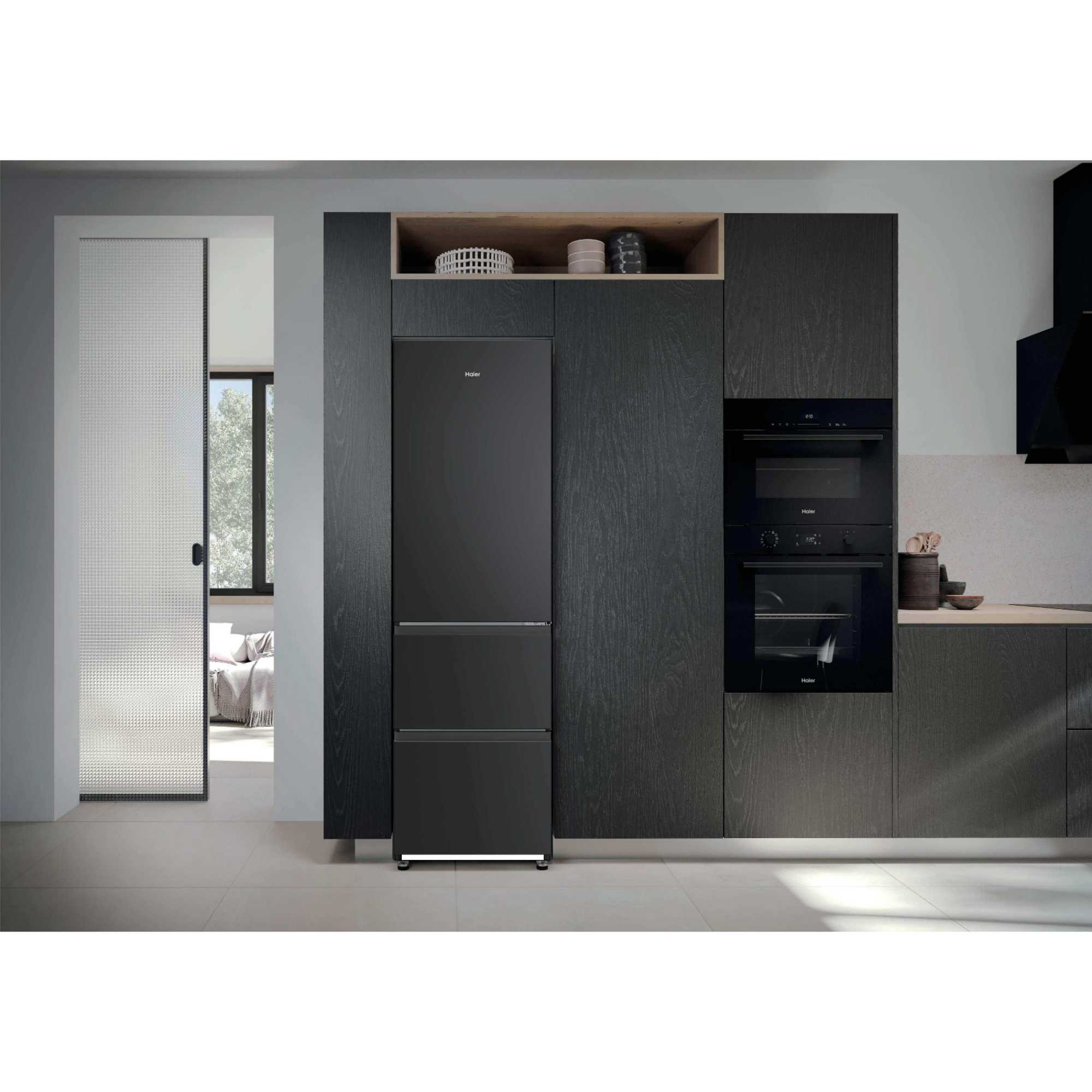 3D 55 Series 3 Fridge Freezer 60/40 NoFrost - Black - HTR3518ENMTK