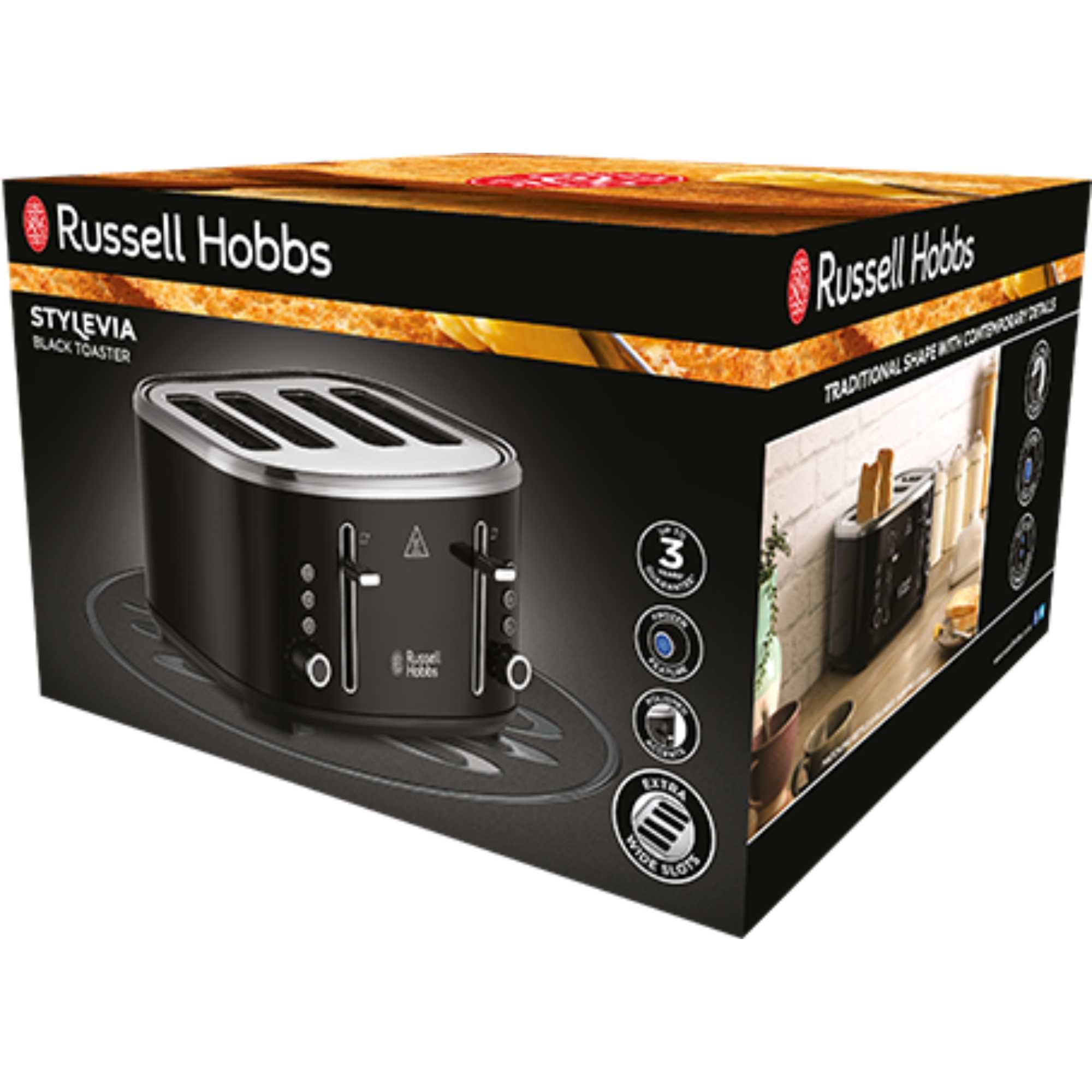 26292 Stylevia 4 Slice Toaster - Black