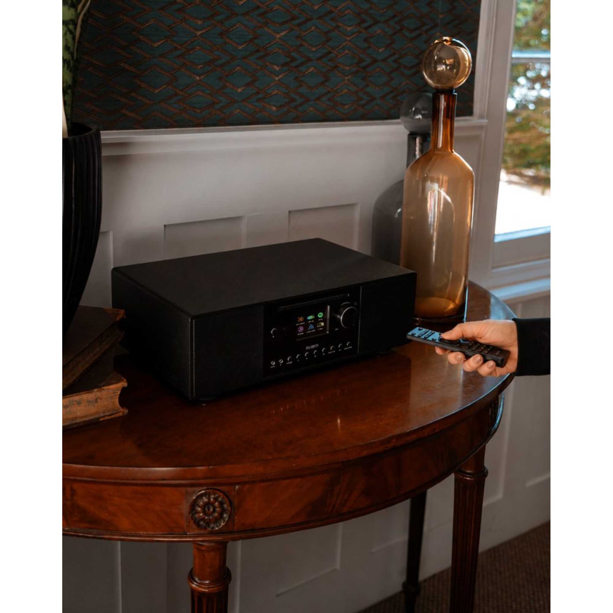 Quadriga Internet Radio Music System with Spotify Connect - Black