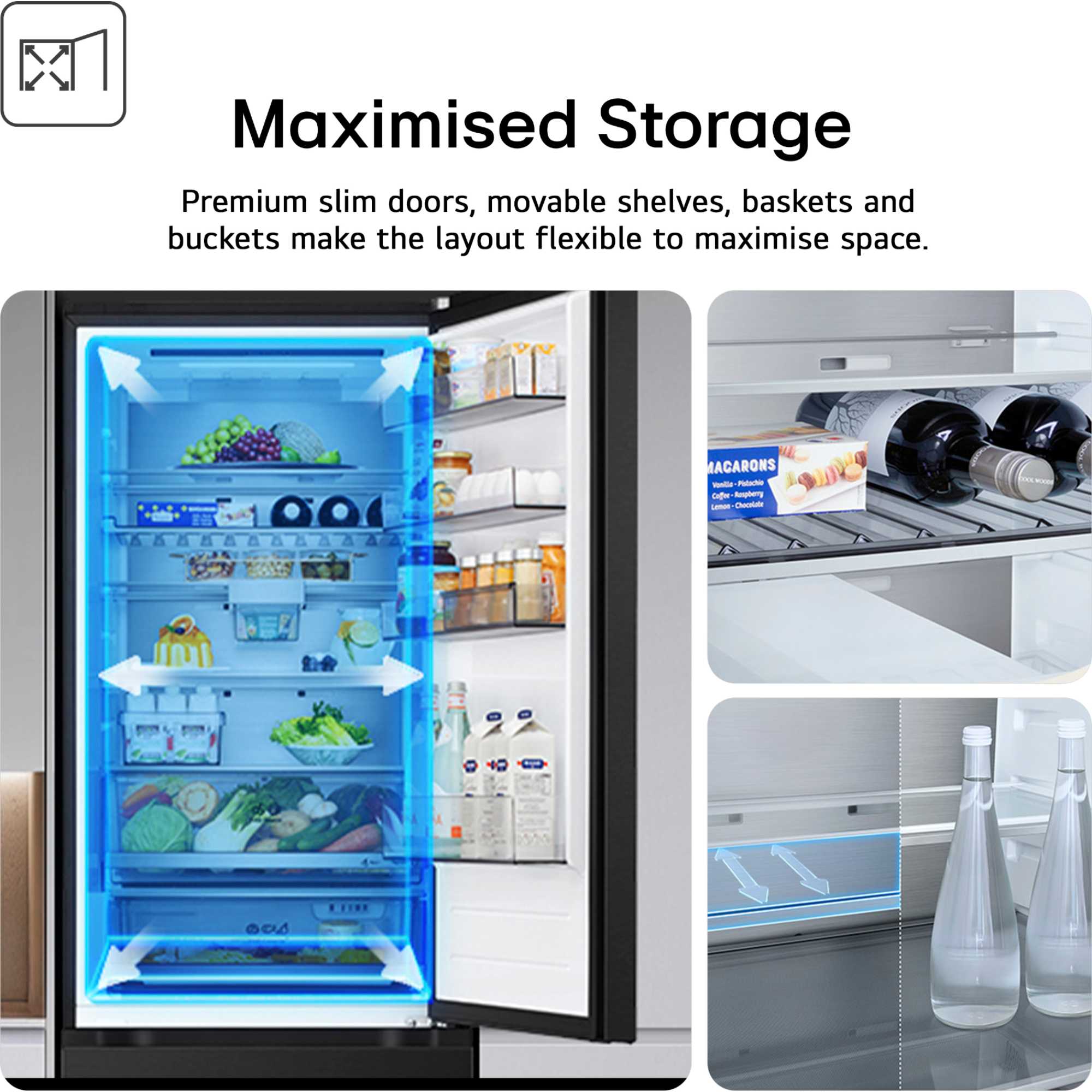 Fit & Max Fridge Freezer 70/30 Total No Frost - Black - GBBS524CEV