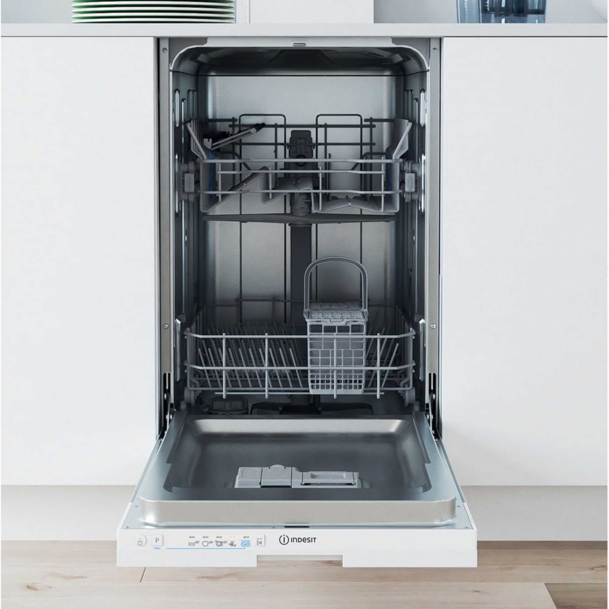 IN2ID10CS80UK Push&Go Fully Integrated 10 Place Settings Slimline Dishwasher - White