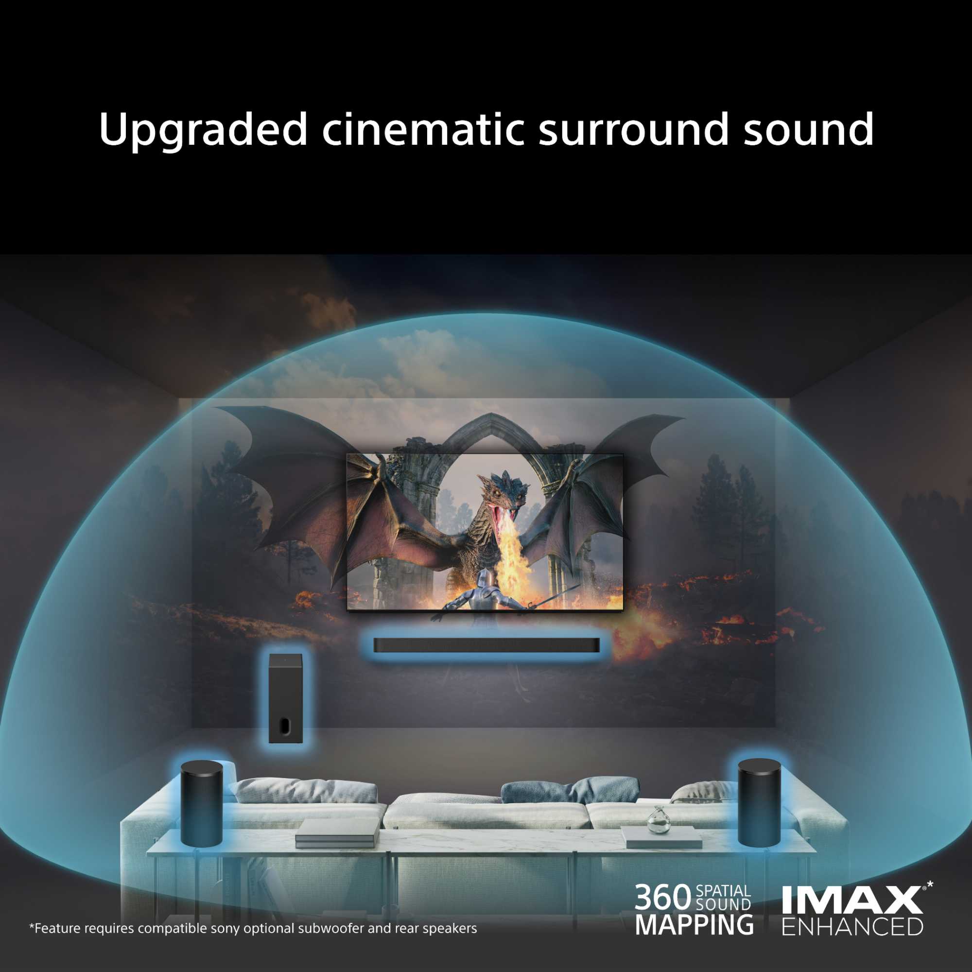 SARS9 180w Surround Speakers 6.0 Channels - Black