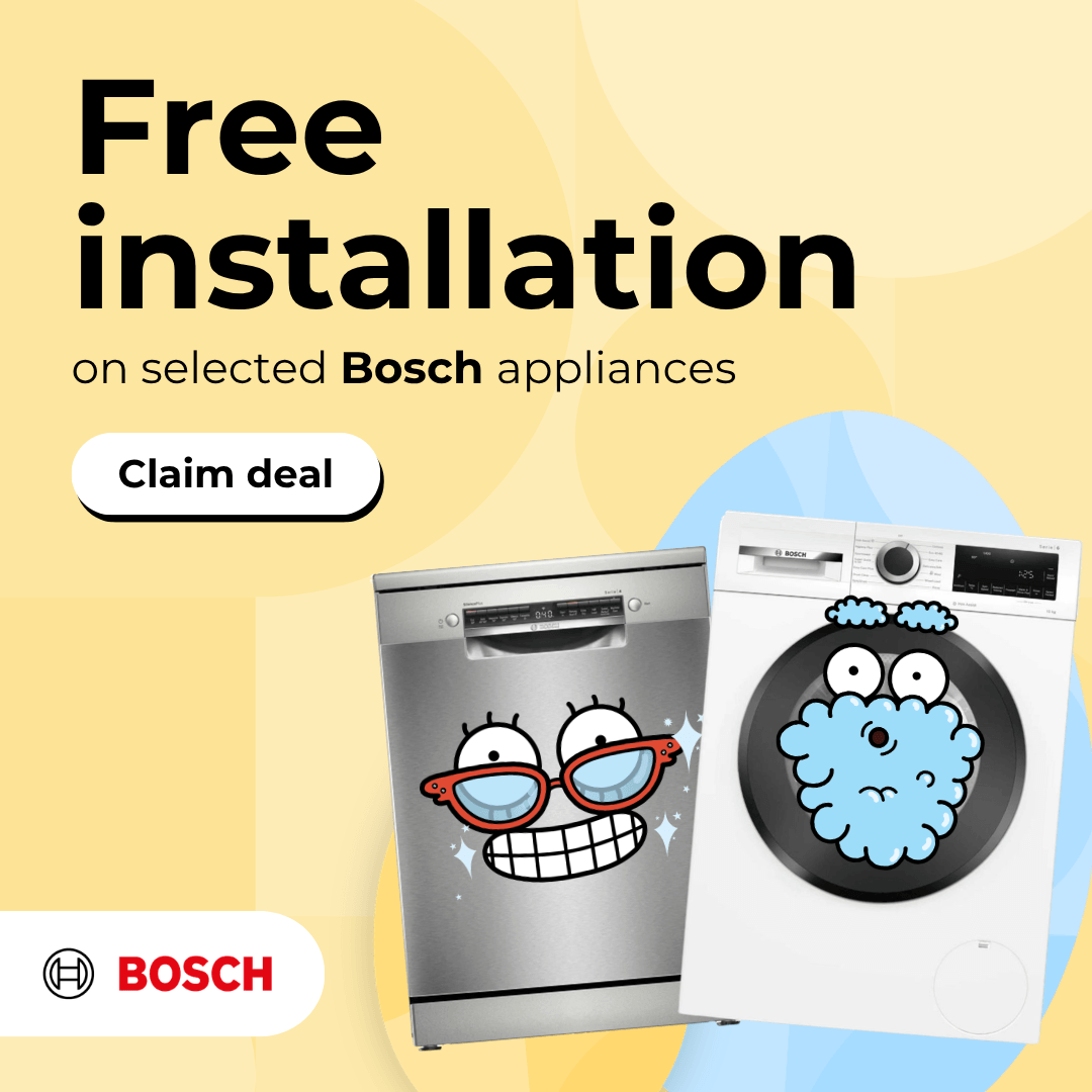 Free installation on selected Bosch appliances