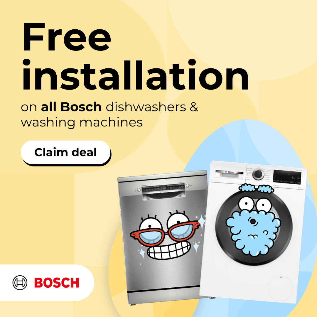Free installation on selected Bosch appliances