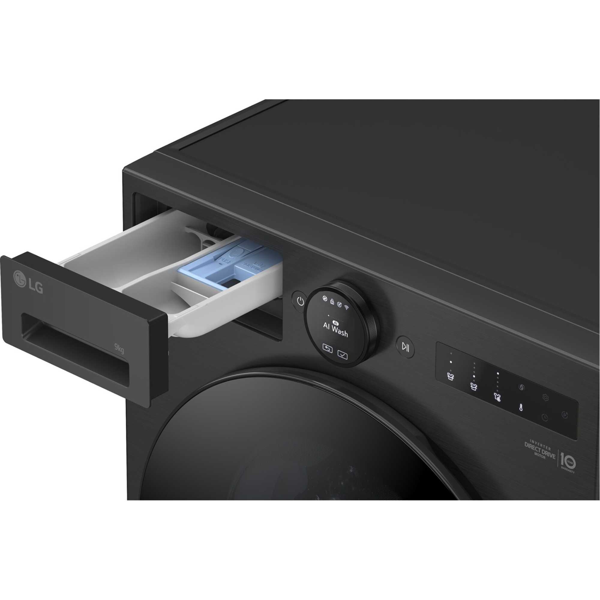 F4X7009TBB VX70 Series AI Direct Drive 9kg Smart Washing Machine - Matte Black