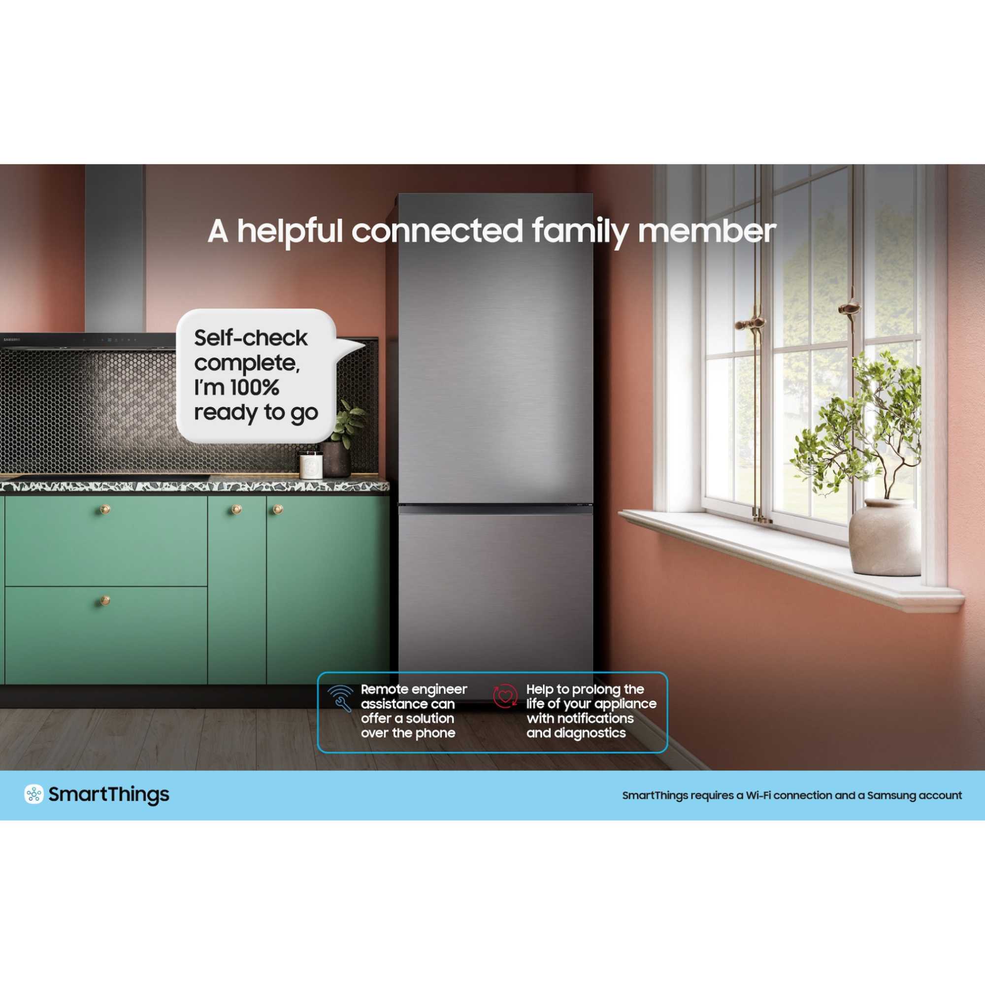 RB38C7B6BB1 Bespoke SpaceMax Total No Frost Smart Fridge Freezer - Black